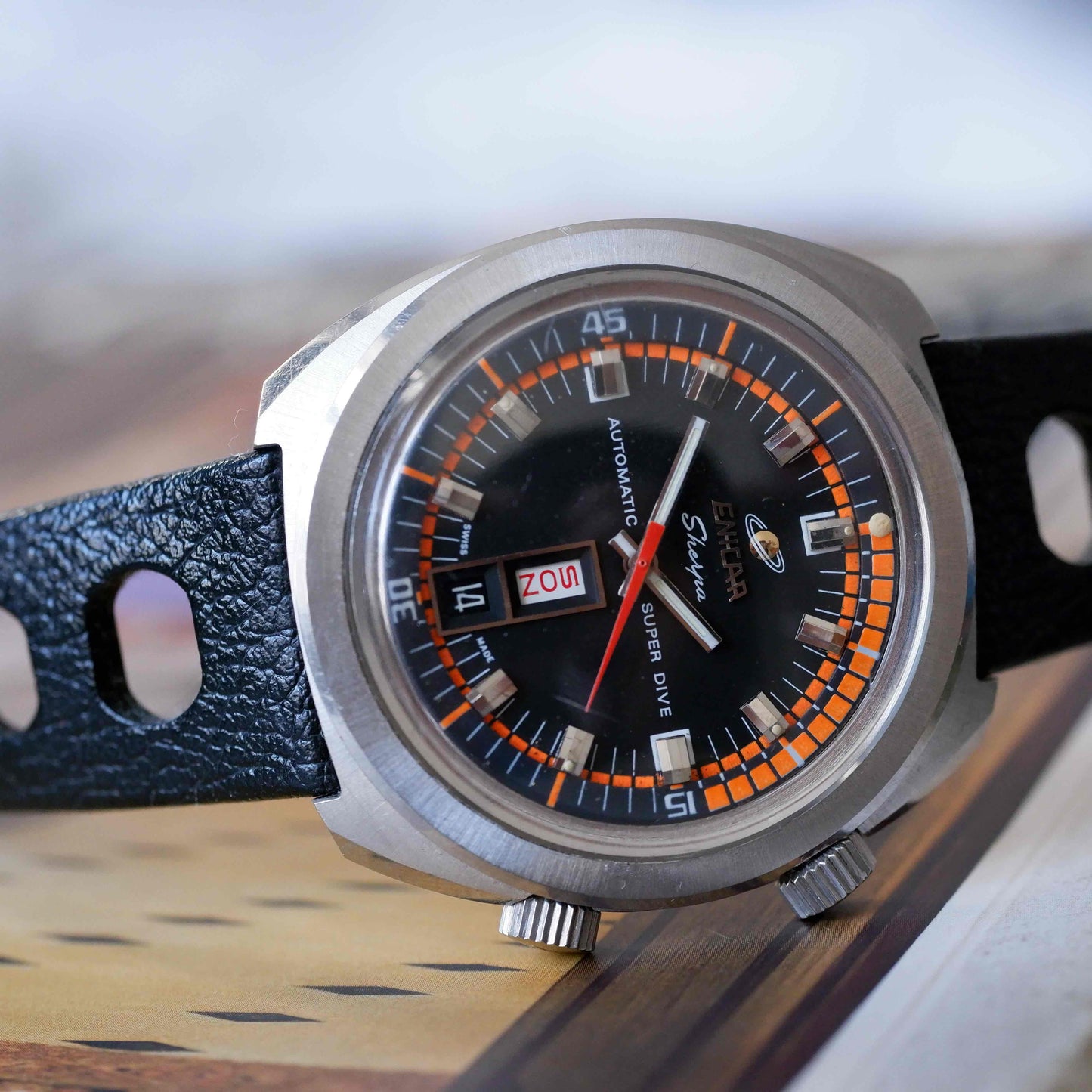 Vintage Enicar Sherpa 600 Super Dive Ref. 167.08.02 from the 70s