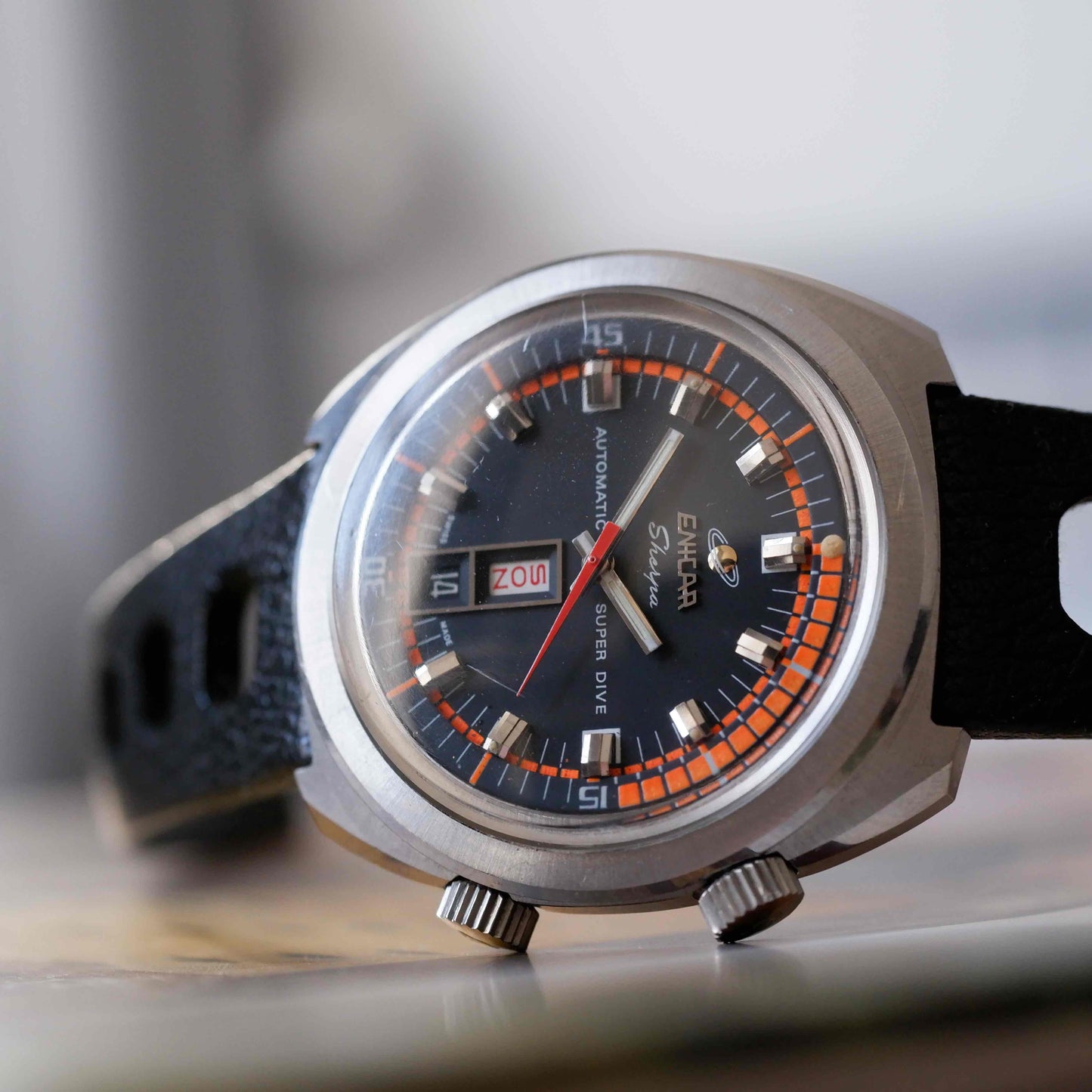 Vintage Enicar Sherpa 600 Super Dive Ref. 167.08.02 from the 70s