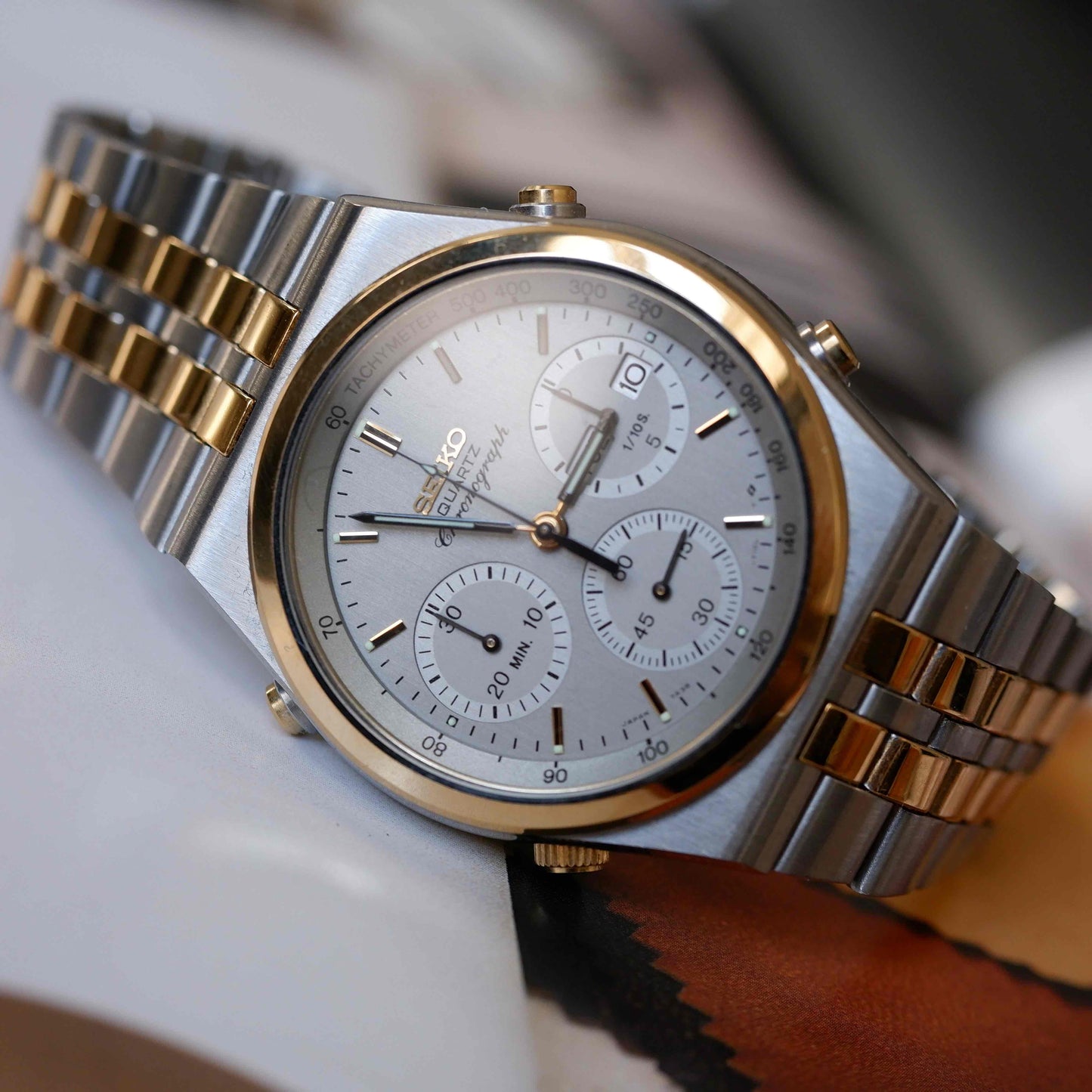 Vintage Seiko Ref. 7A38.7280 Quartz Chronograph from the 80s Mint Condition