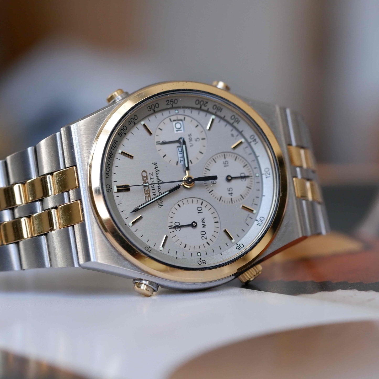 Vintage Seiko Ref. 7A38.7280 Quartz Chronograph from the 80s Mint Condition