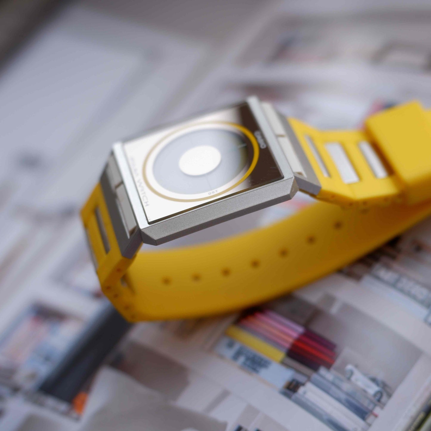 Vintage Casio Film Watch FS-02 Yellow from the 90s Mint