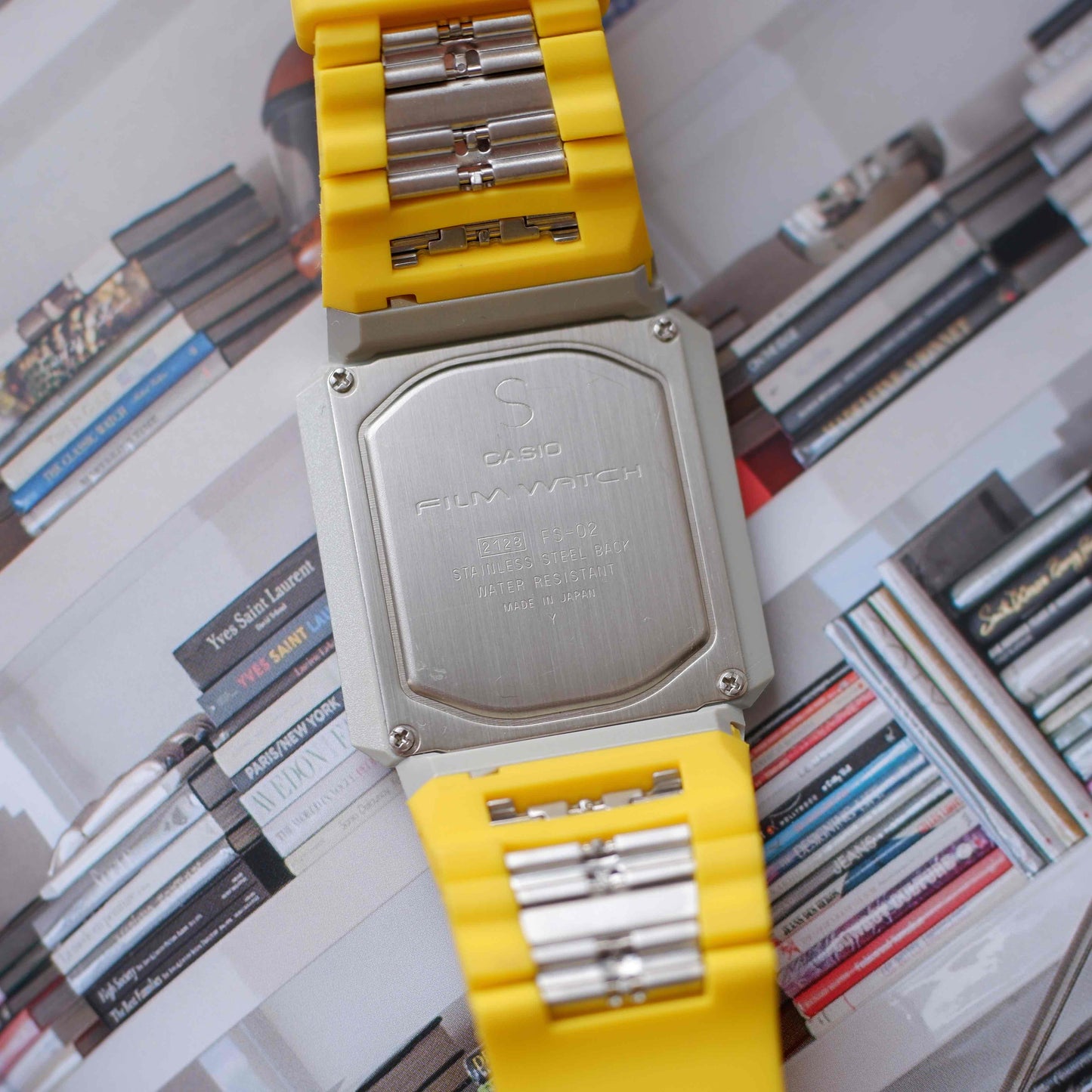 Vintage Casio Film Watch FS-02 Yellow from the 90s Mint