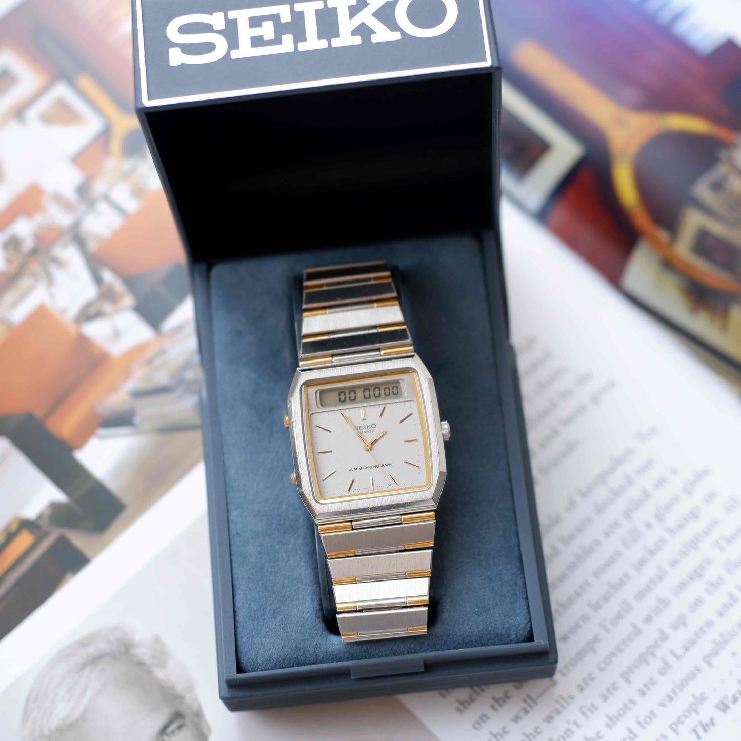 Vintage Seiko AnaDigi Quartz Two Tone Gold from the 80s