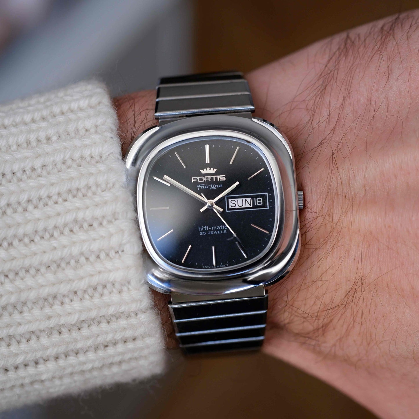 Vintage Fortis Fairline Hifi-Matic Automatic Black Dial 80s
