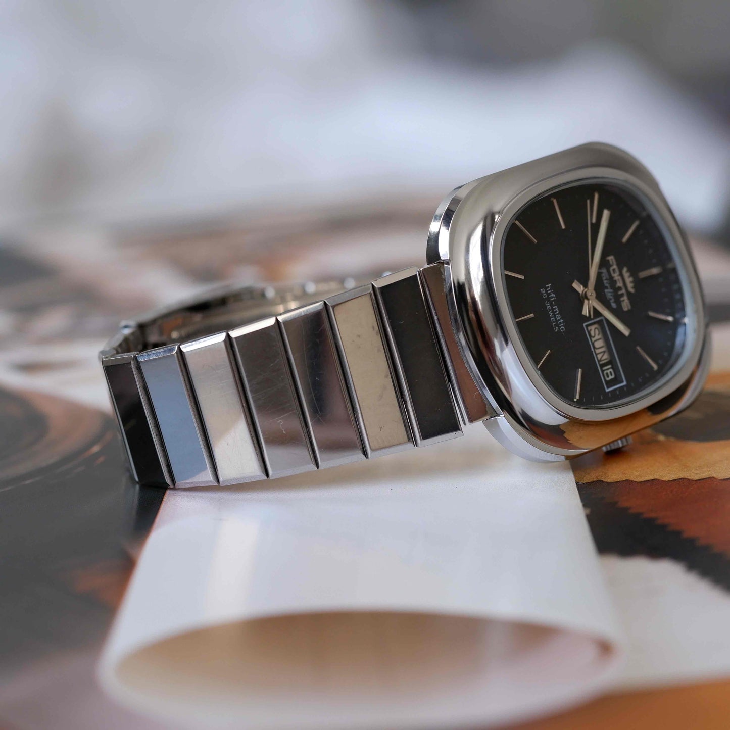 Vintage Fortis Fairline Hifi-Matic Automatic Black Dial 80s