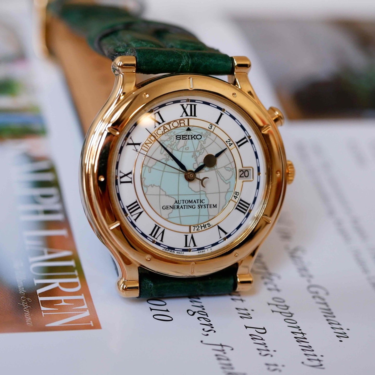 Vintage Seiko 5M22-6B00 Age of Discovery Quartz 80s NOS