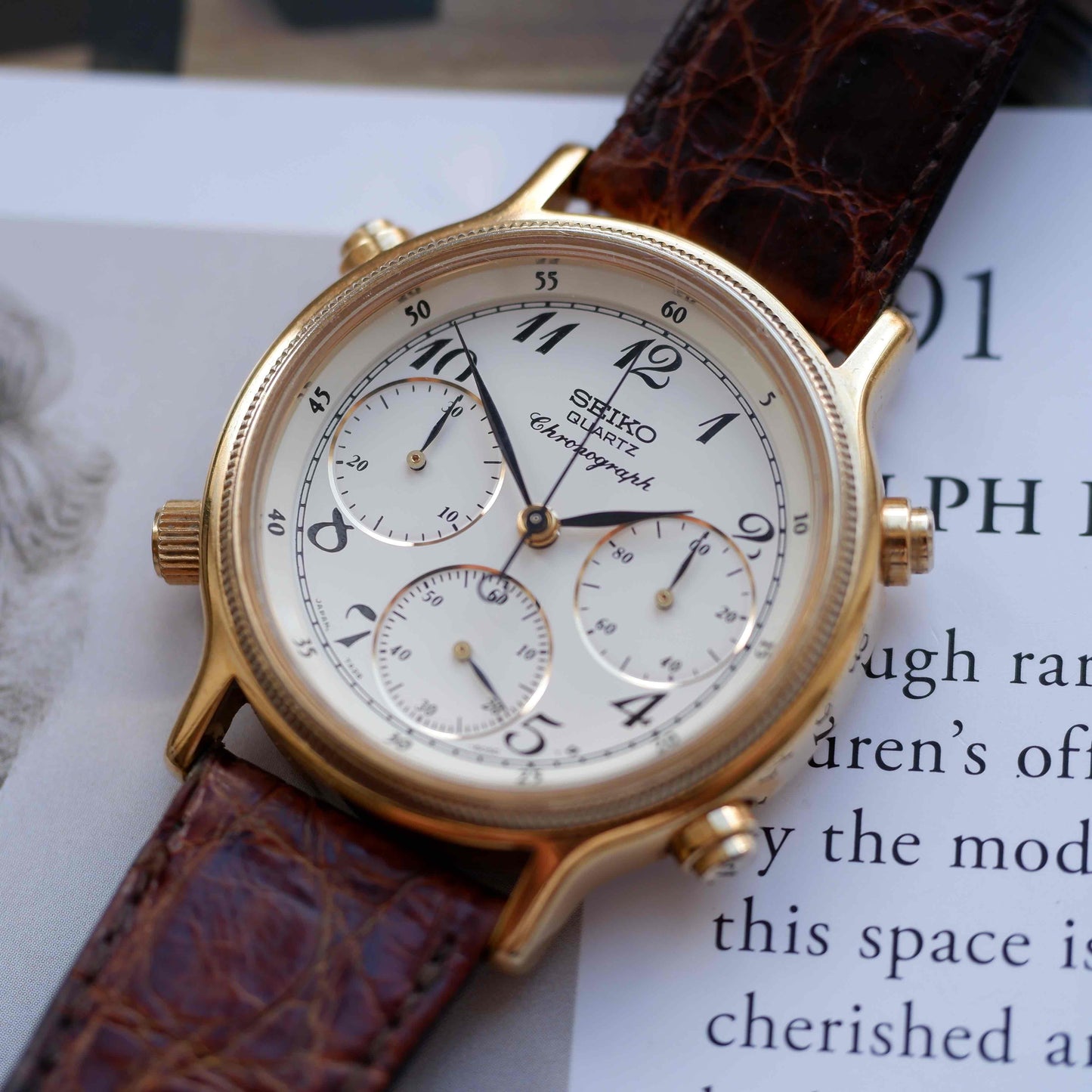 Vintage Seiko Chronograph Ref. 7A28.6050 Alarm Quartz from the 90s