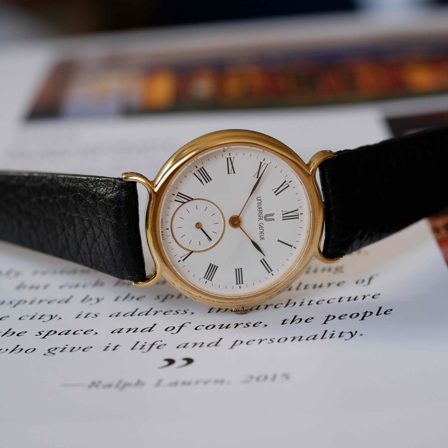 Vintage Universal Geneve Quartz 80s Small Second