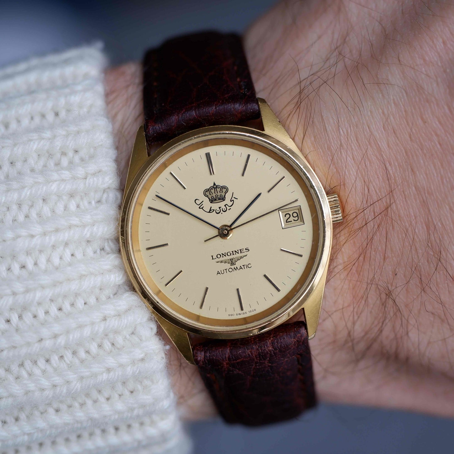 Vintage Longines King Hussein of Jordan 70s Gold Dial Automatic