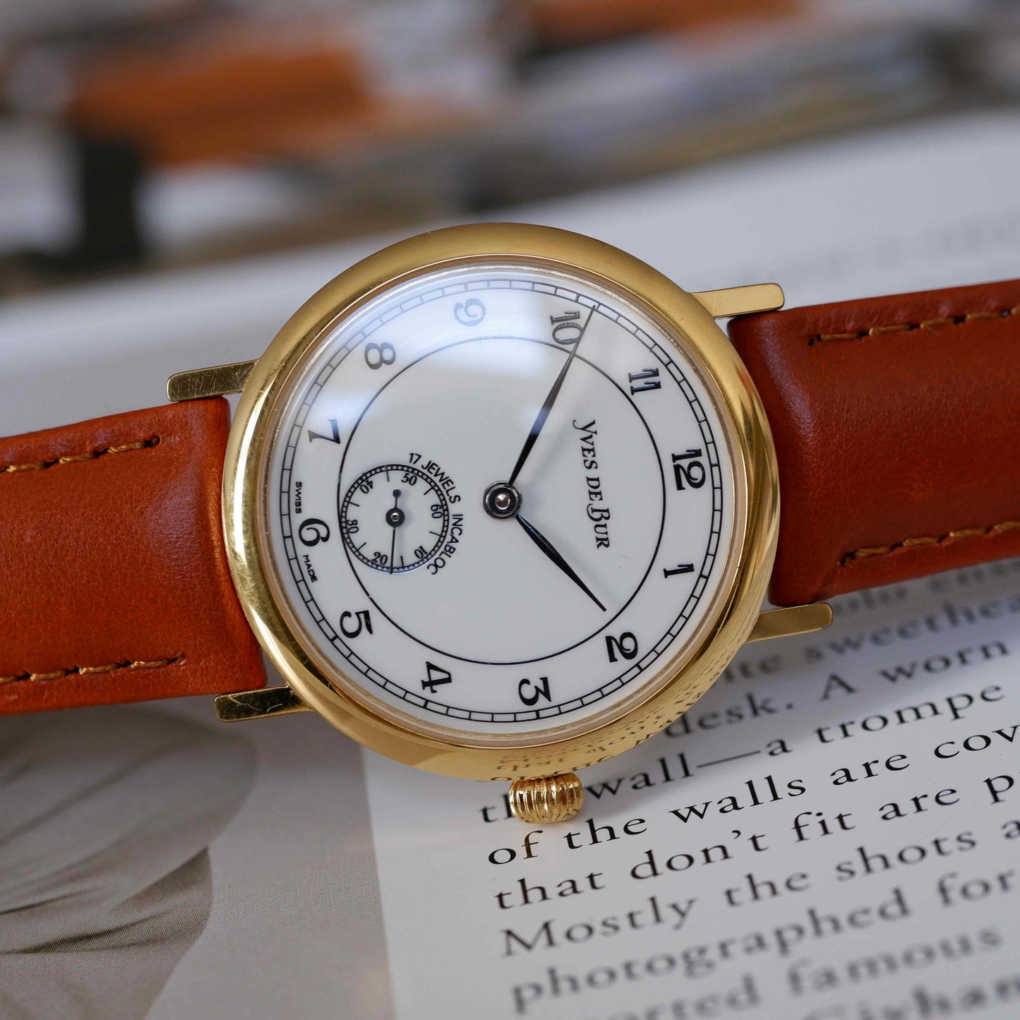 Vintage Yves De Bur Geneve Mechanical 80s Small Second Mint
