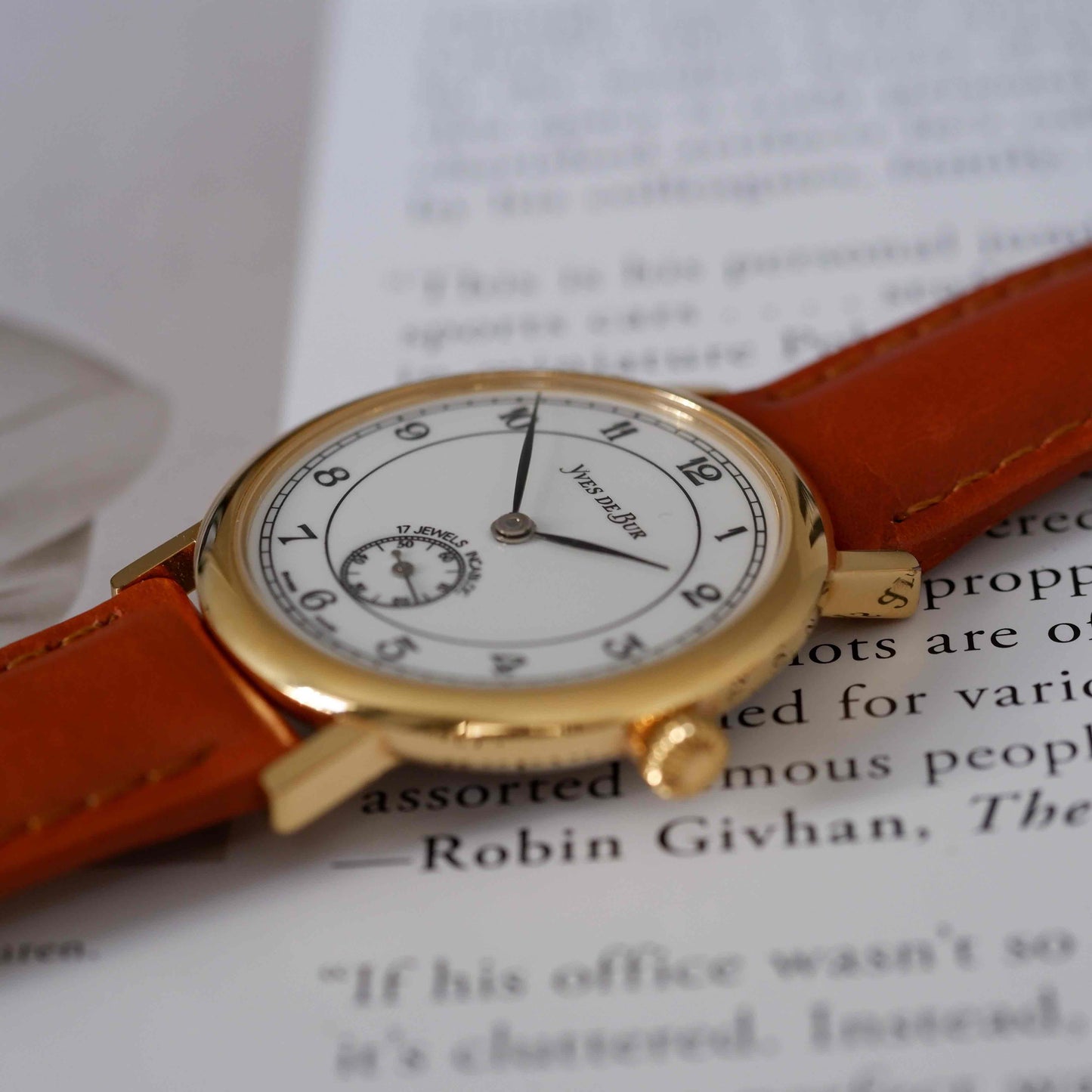Vintage Yves De Bur Geneve Mechanical 80s Small Second Mint