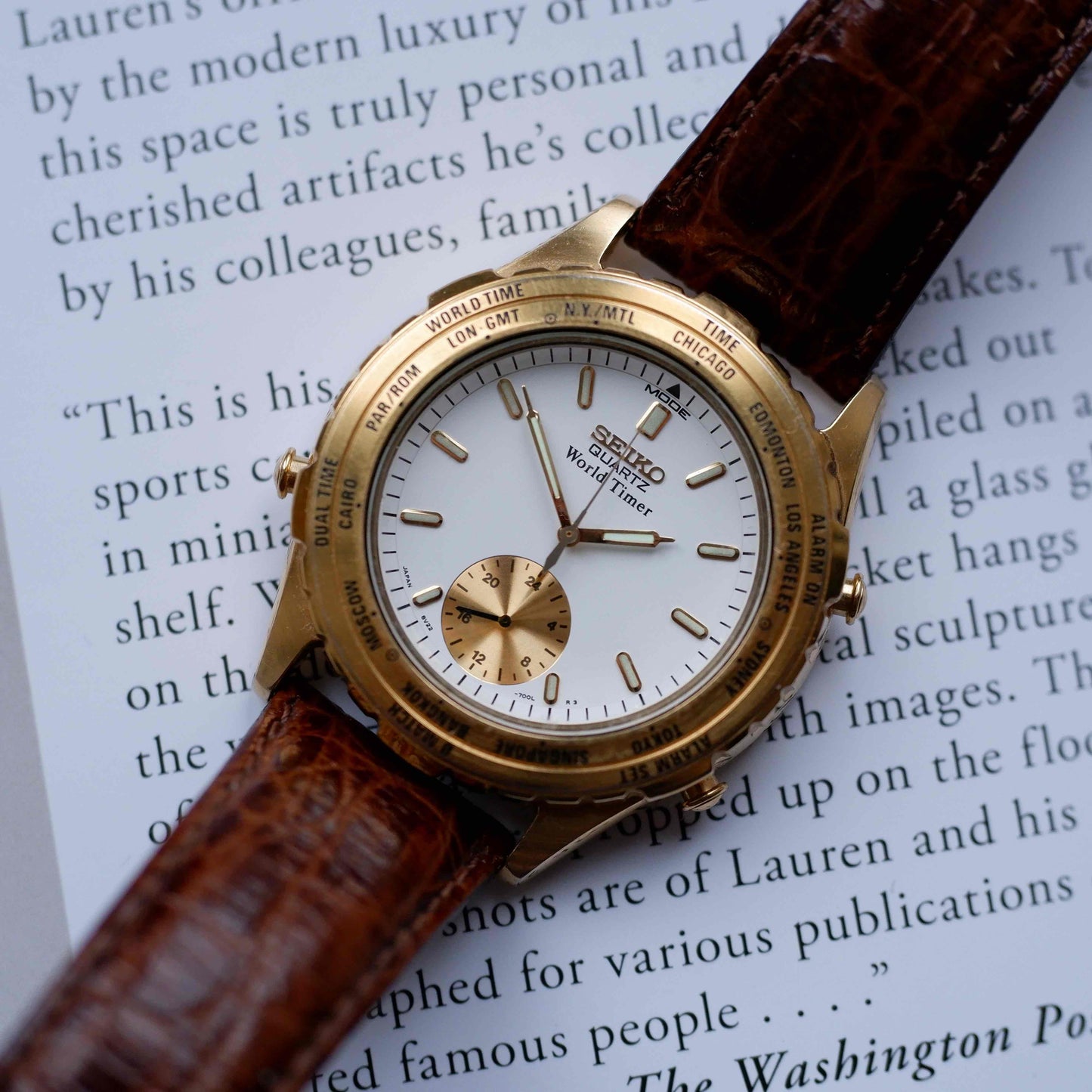 Vintage Seiko World Time Ref. 8v22-7000 Alarm