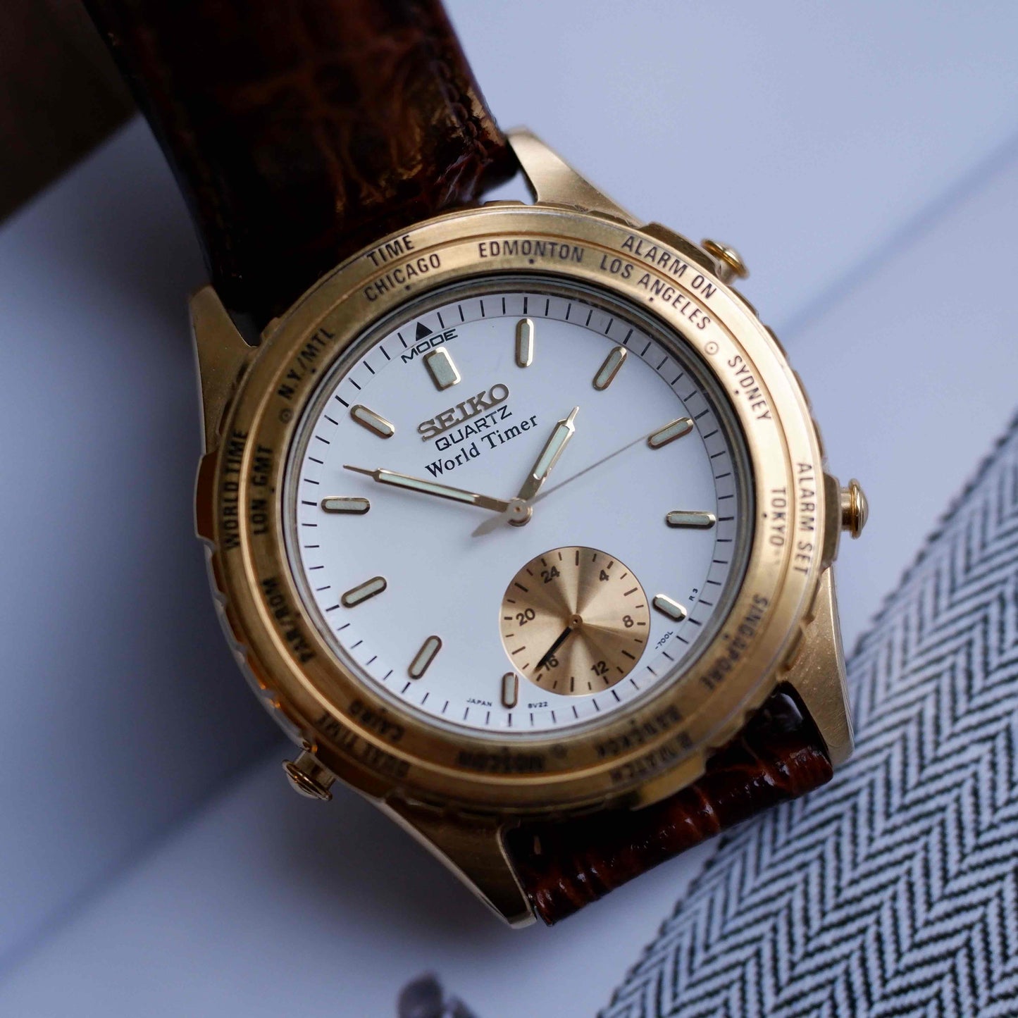 Vintage Seiko World Time Ref. 8v22-7000 Alarm