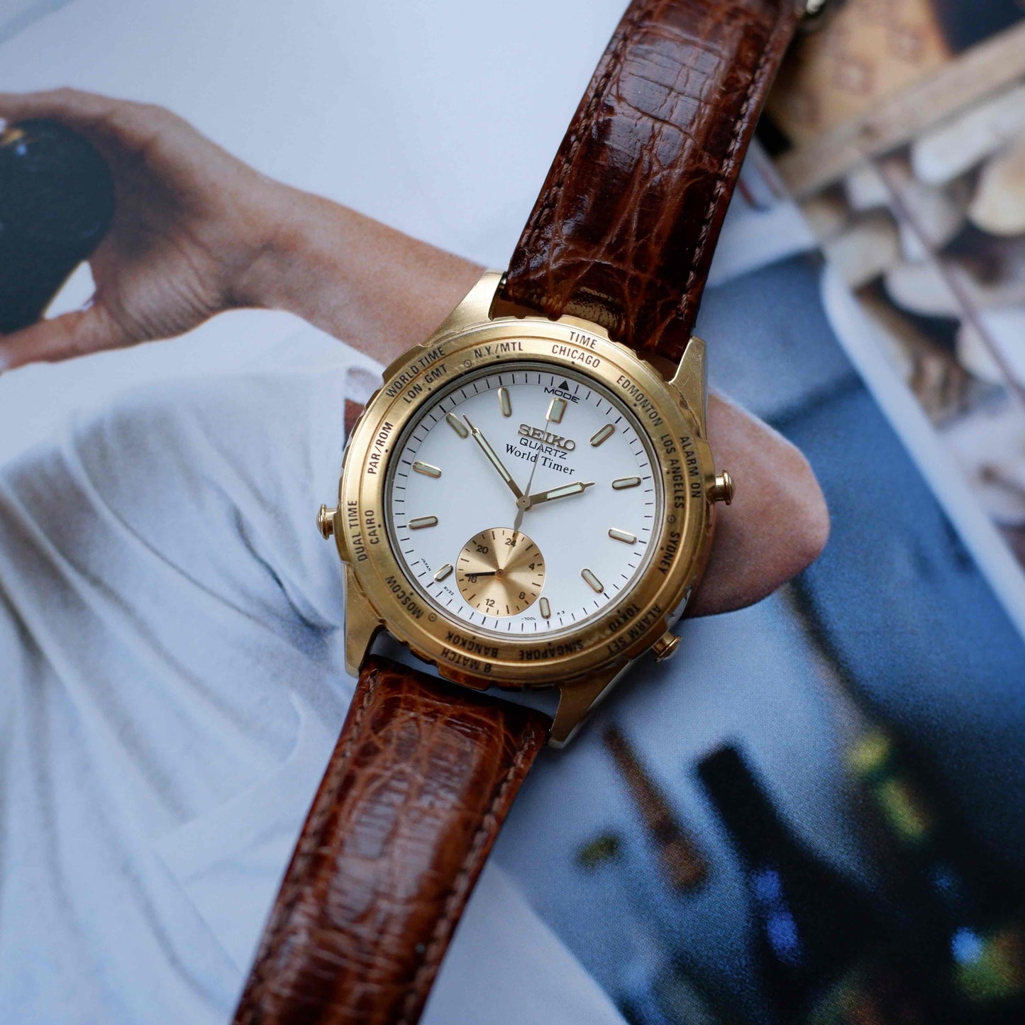 Vintage Seiko World Time Ref. 8v22-7000 Alarm