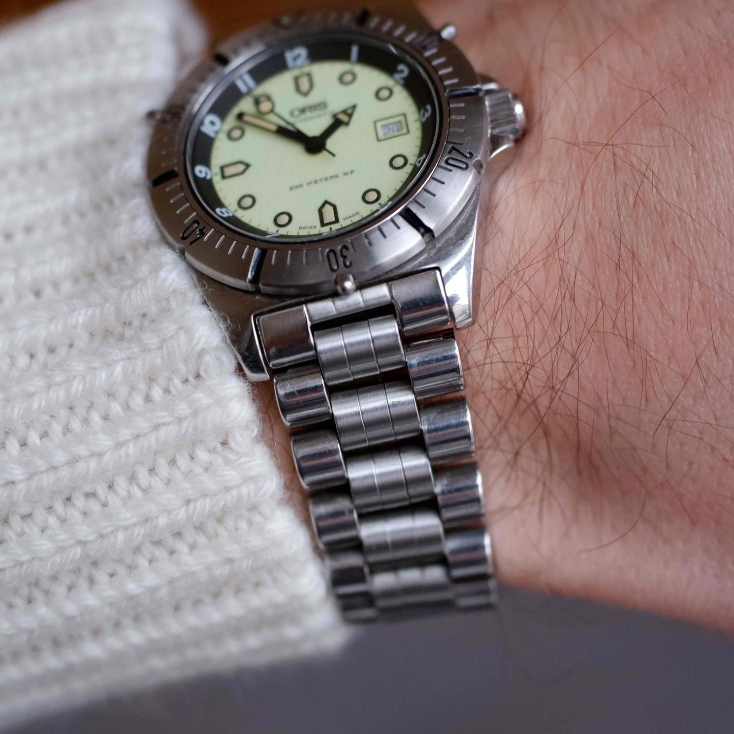 Vintage Oris Diver Ref.7457 Steel Bezel 90s