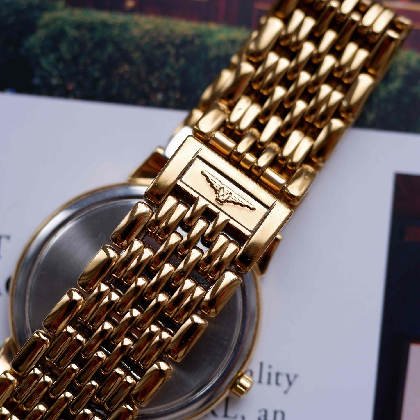 Vintage Longines La Grande Classique Dress Watch 90s Gold Quartz Mint