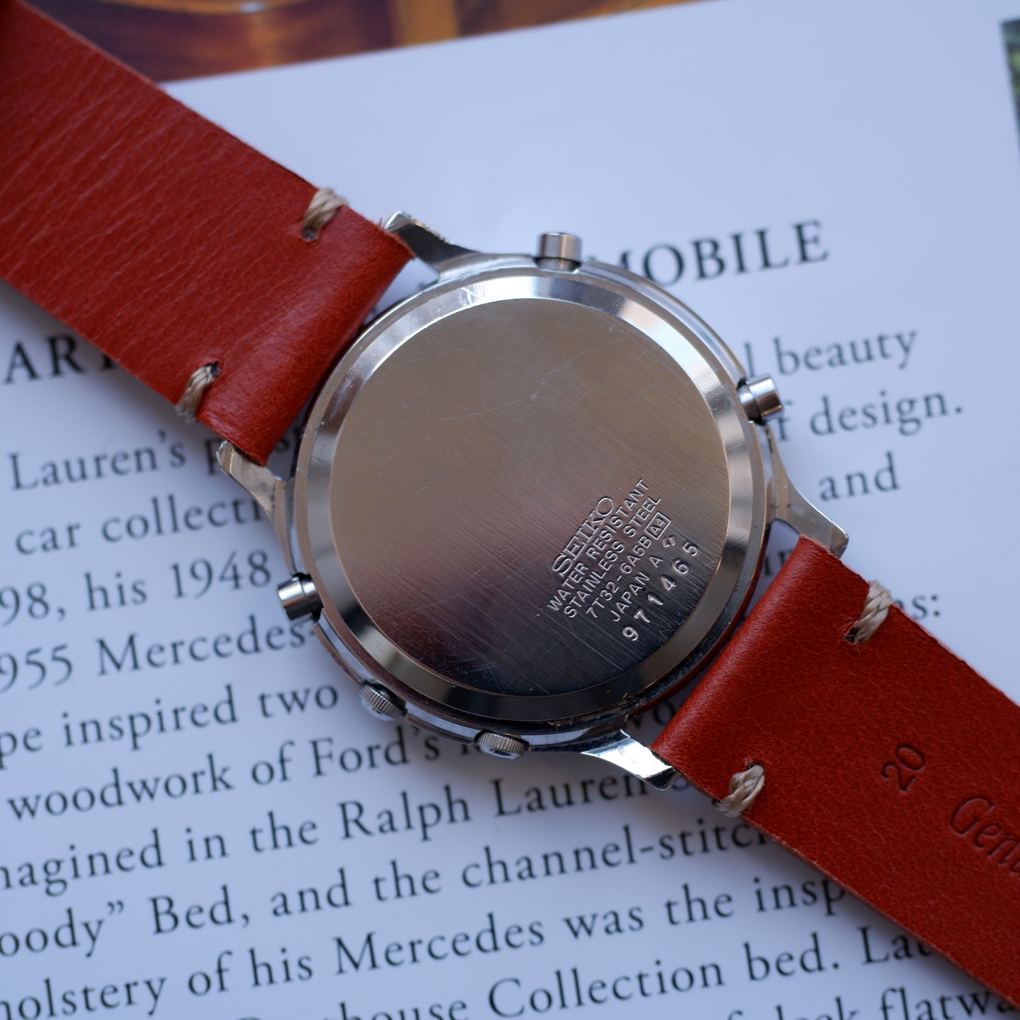 Vintage Seiko Chronograph Ref. 7T32.6A5B Alarm Quartz from the 90s