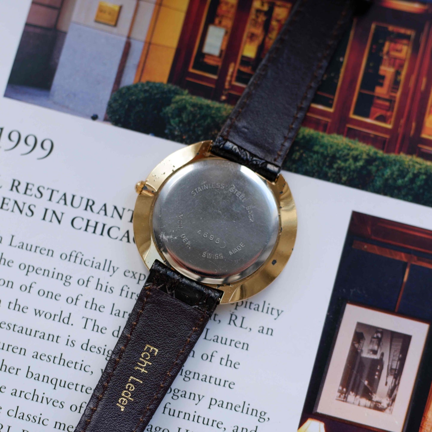 Vintage Alfex Disco Volante 90s Gold White Classic Arabic Dial