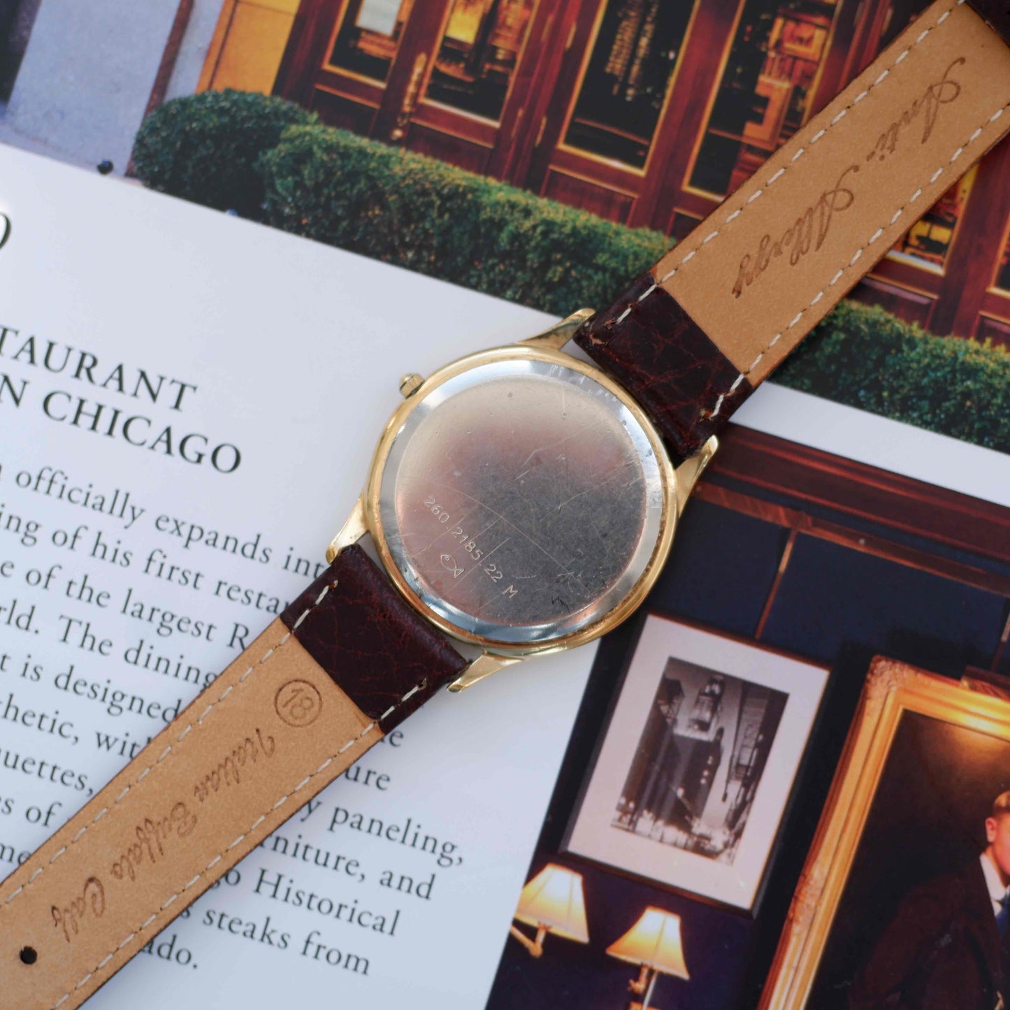 Vintage Eterna Dress Watch 90s Gold Ivory Dial and Date Window