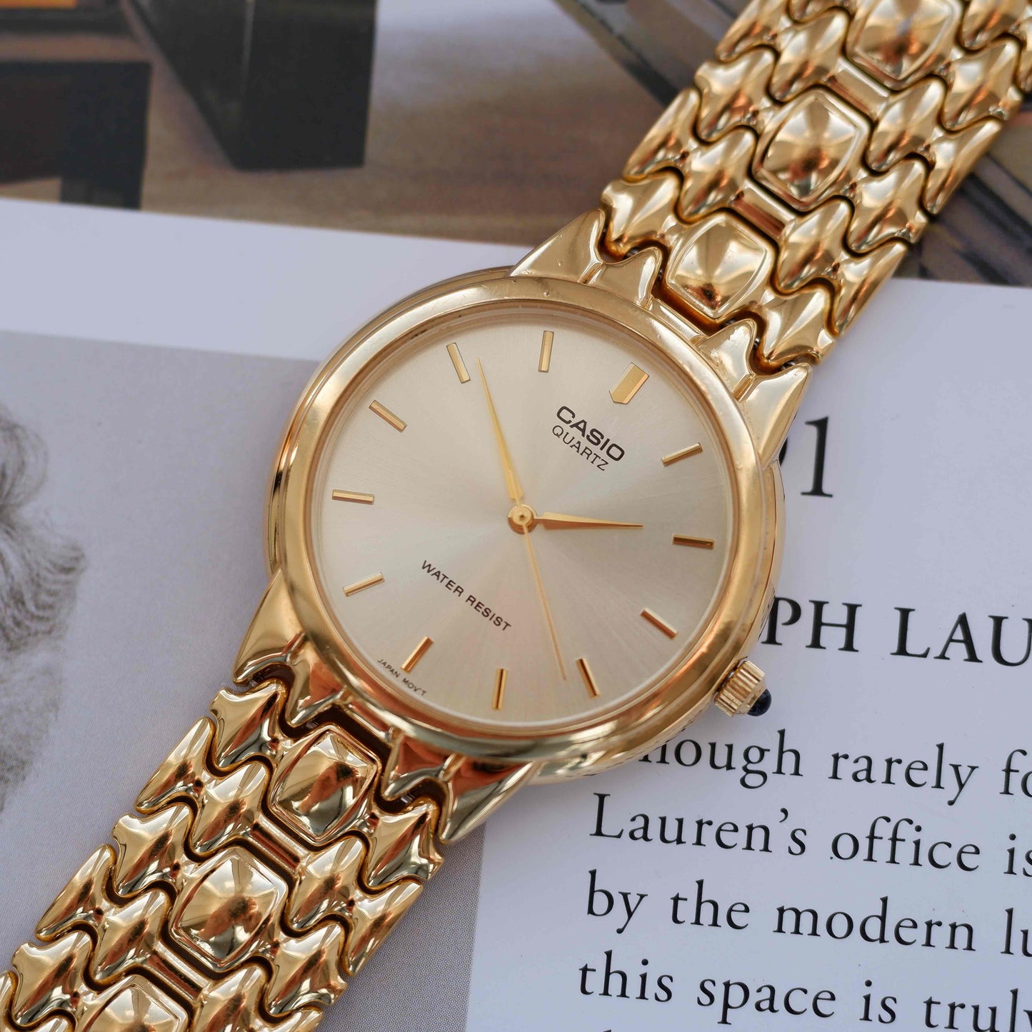 Vintage Casio Champagne Dial Gold Quartz from the 90s