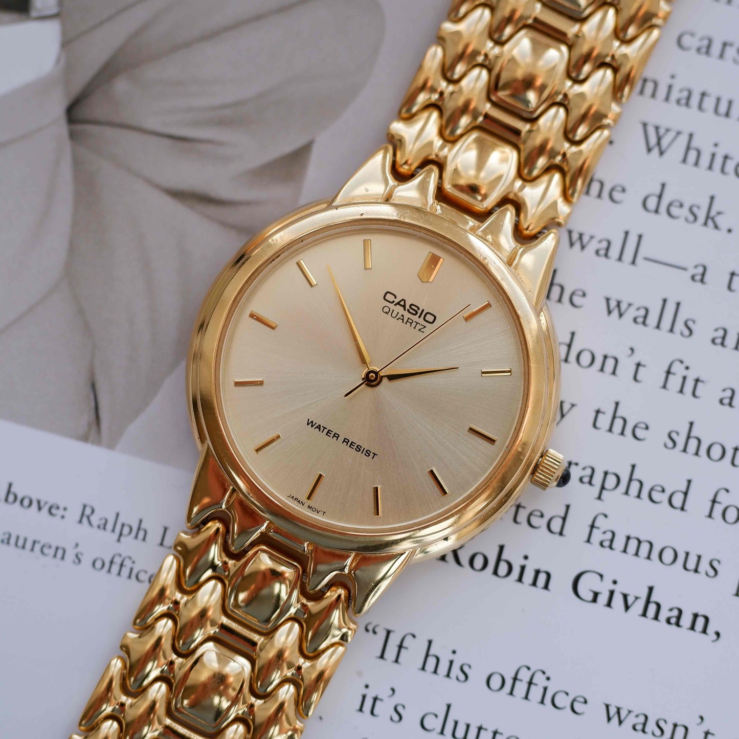 Vintage Casio Champagne Dial Gold Quartz from the 90s