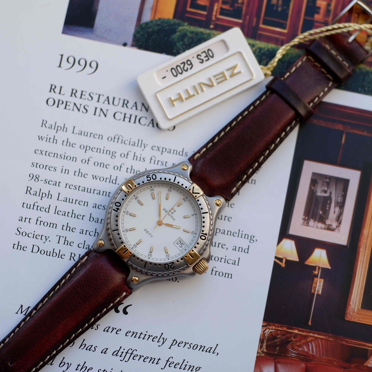 Vintage Zenith Defy Golden White Dial Two-Tone Quartz from the 90s - NOS