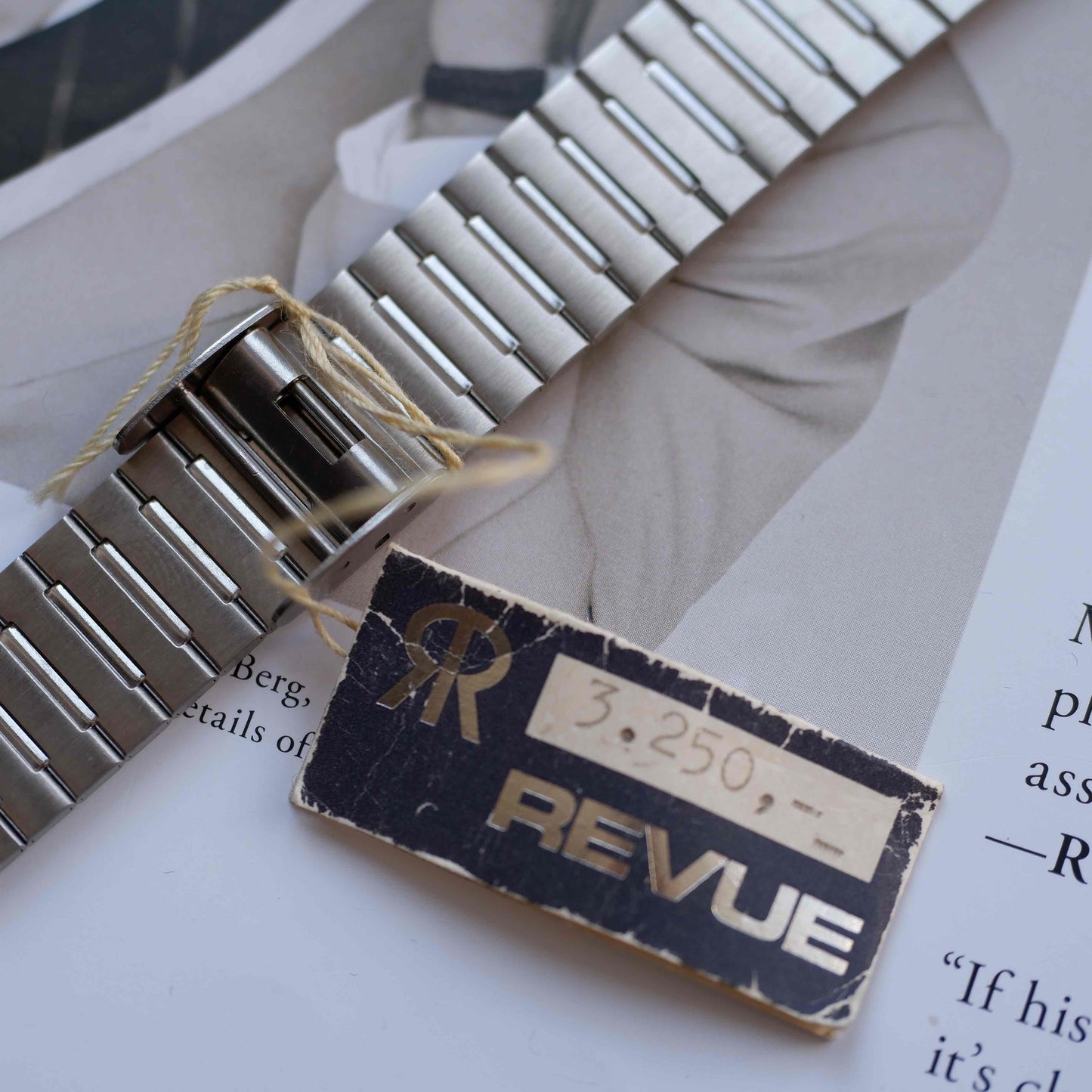 Vintage Revue Alarm Date Quartz Black and from the 80s NOS