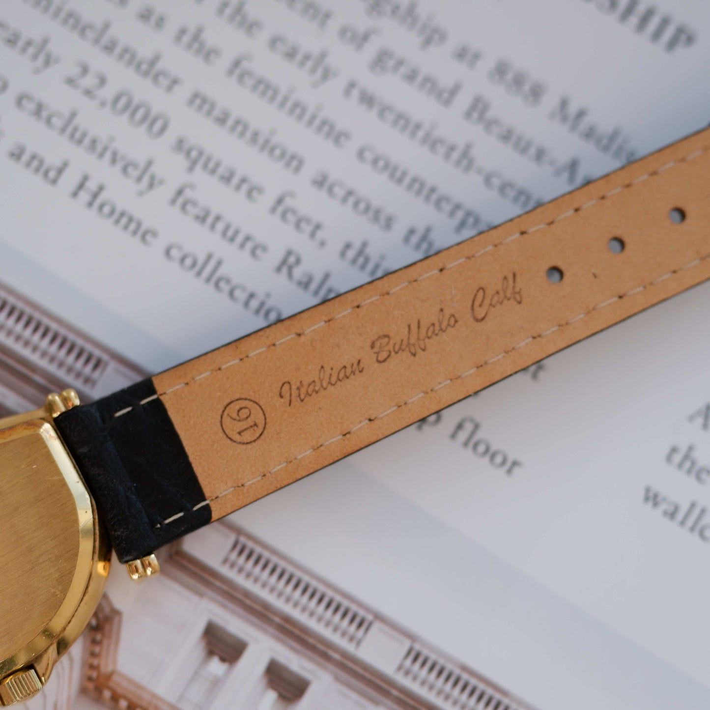 Vintage Jean D'Eve Sectora Watch 80s Gold White Dial