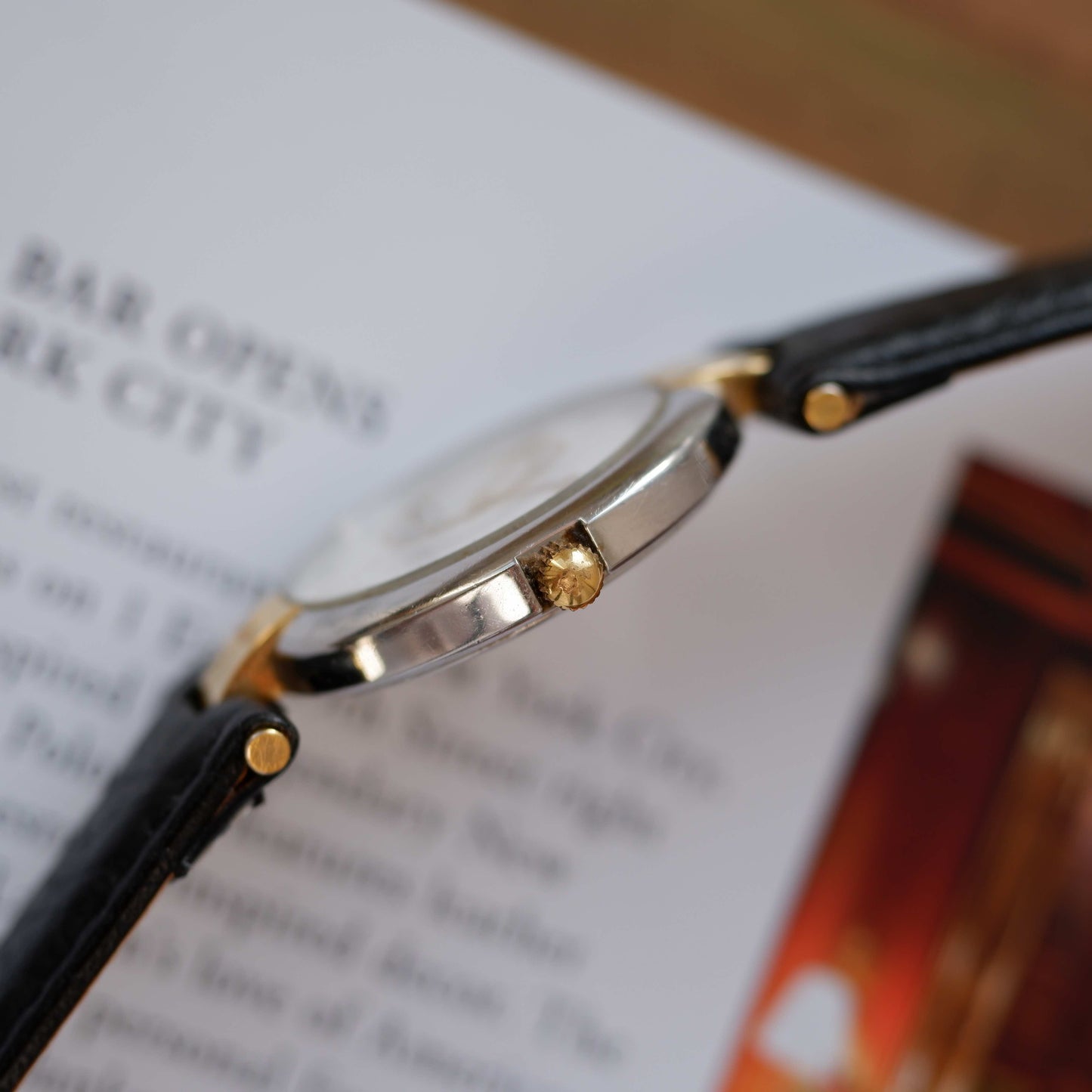 Vintage Longines Rodolphe Watch 80s Gold Two Tone White Dial