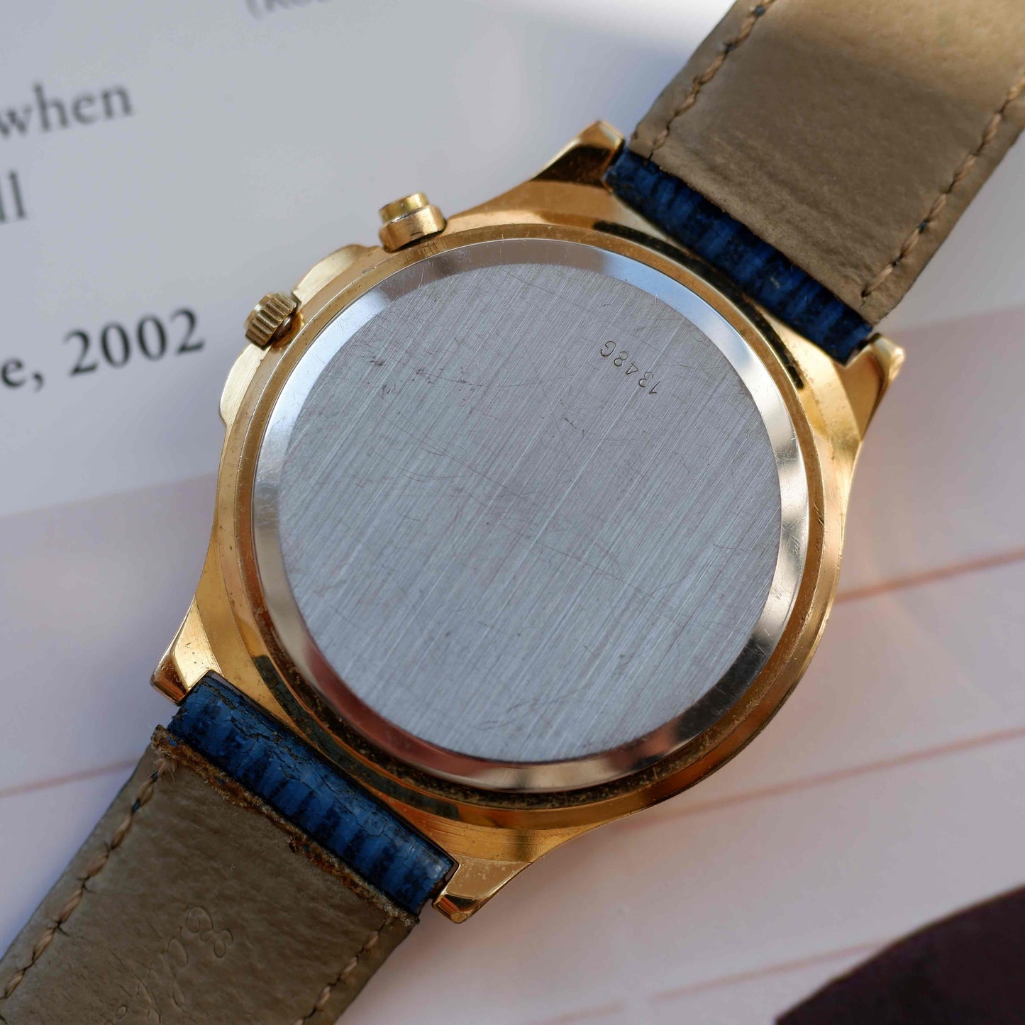 Vintage Osco Moon Phase Calendar Dress Watch 90s Gold Quartz