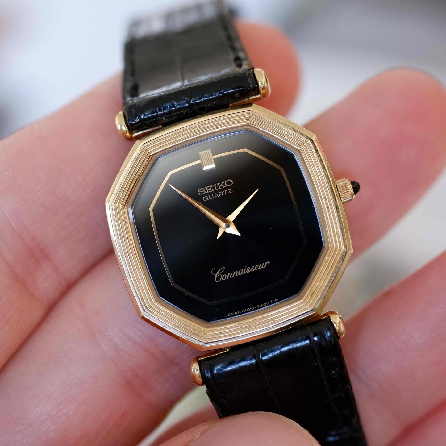 Vintage Seiko Connaisseur Octagon Watch Ref. 6020-5360 70s Mint