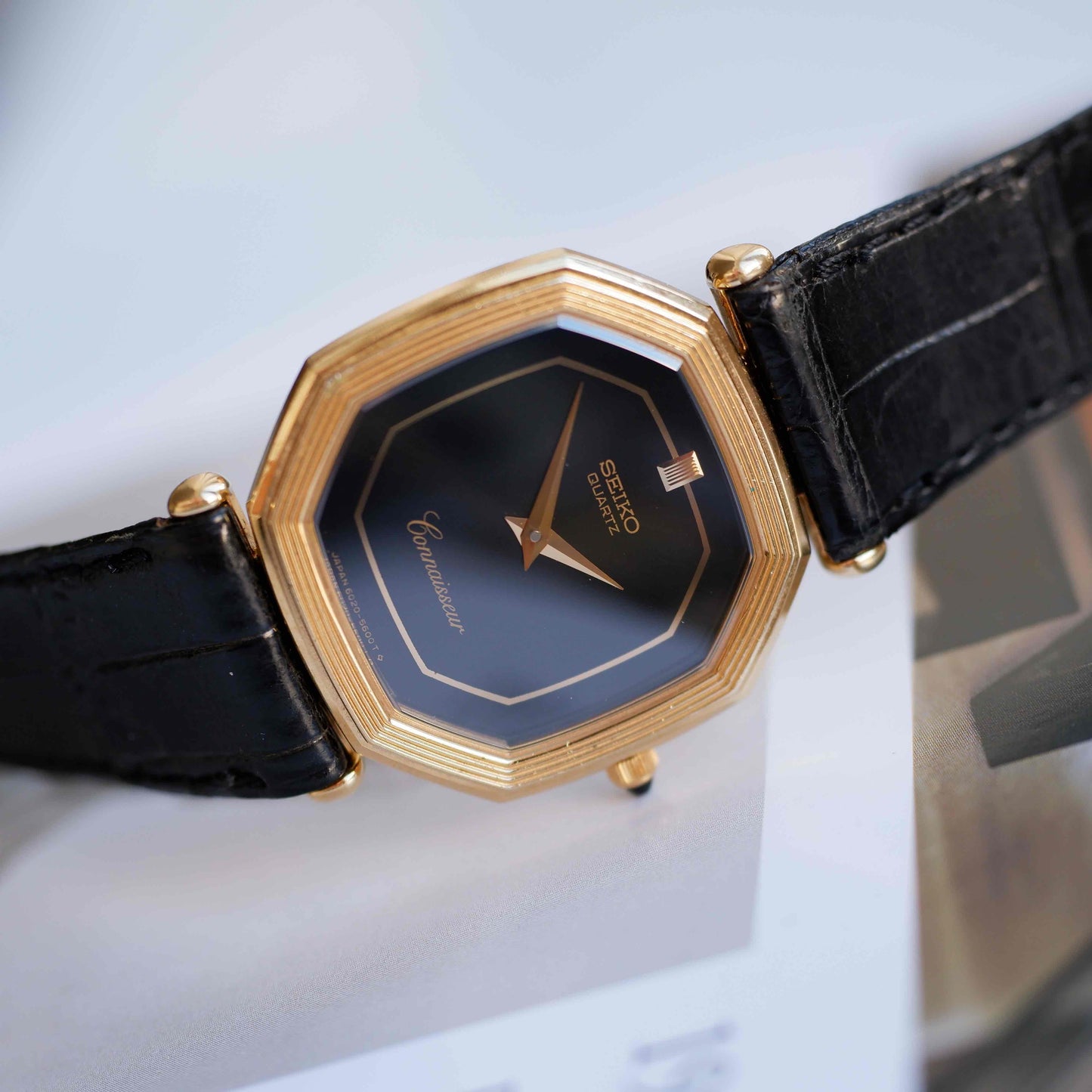Vintage Seiko Connaisseur Octagon Watch Ref. 6020-5360 70s Mint