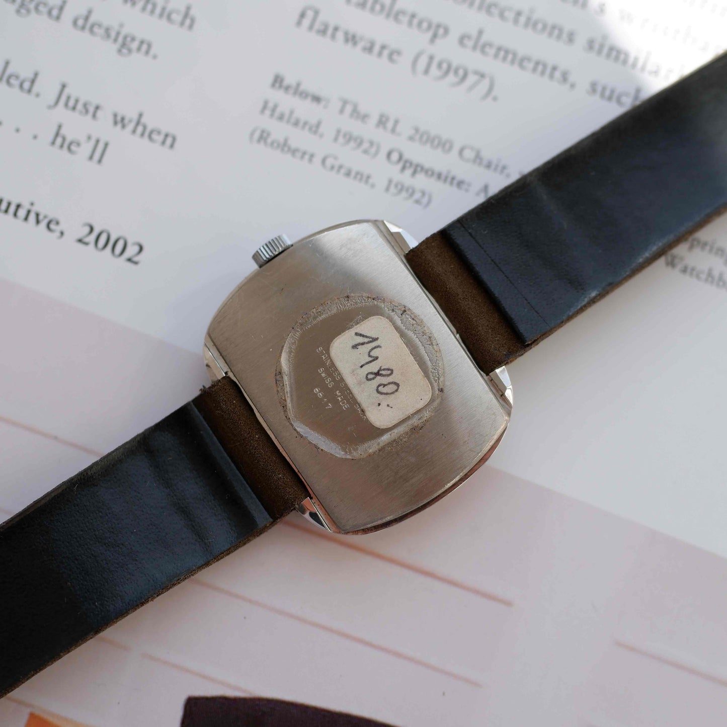 Vintage Gigandet Mechanical 70s Textured TV Case Green Dial Swiss Mint