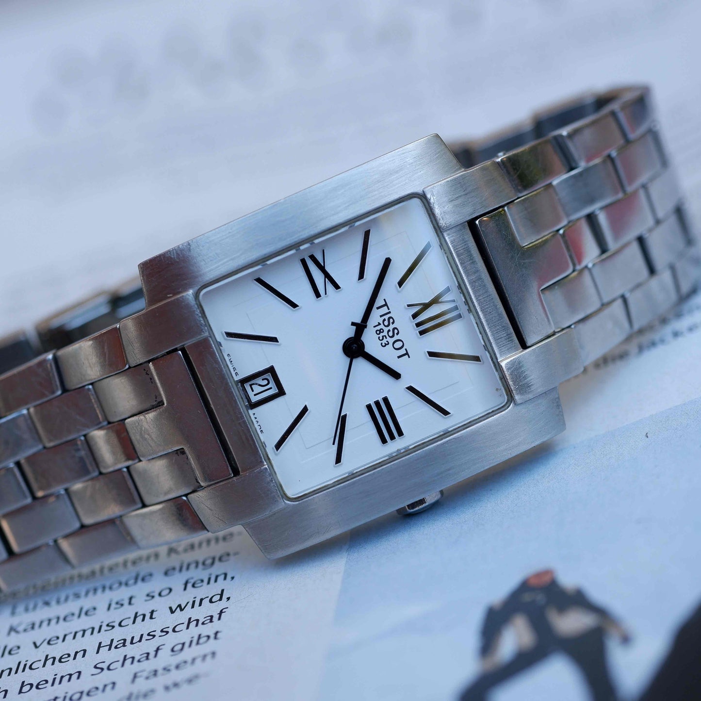 Vintage Tissot Tank Style Ref. L860/960K Roman Dial from the 90s