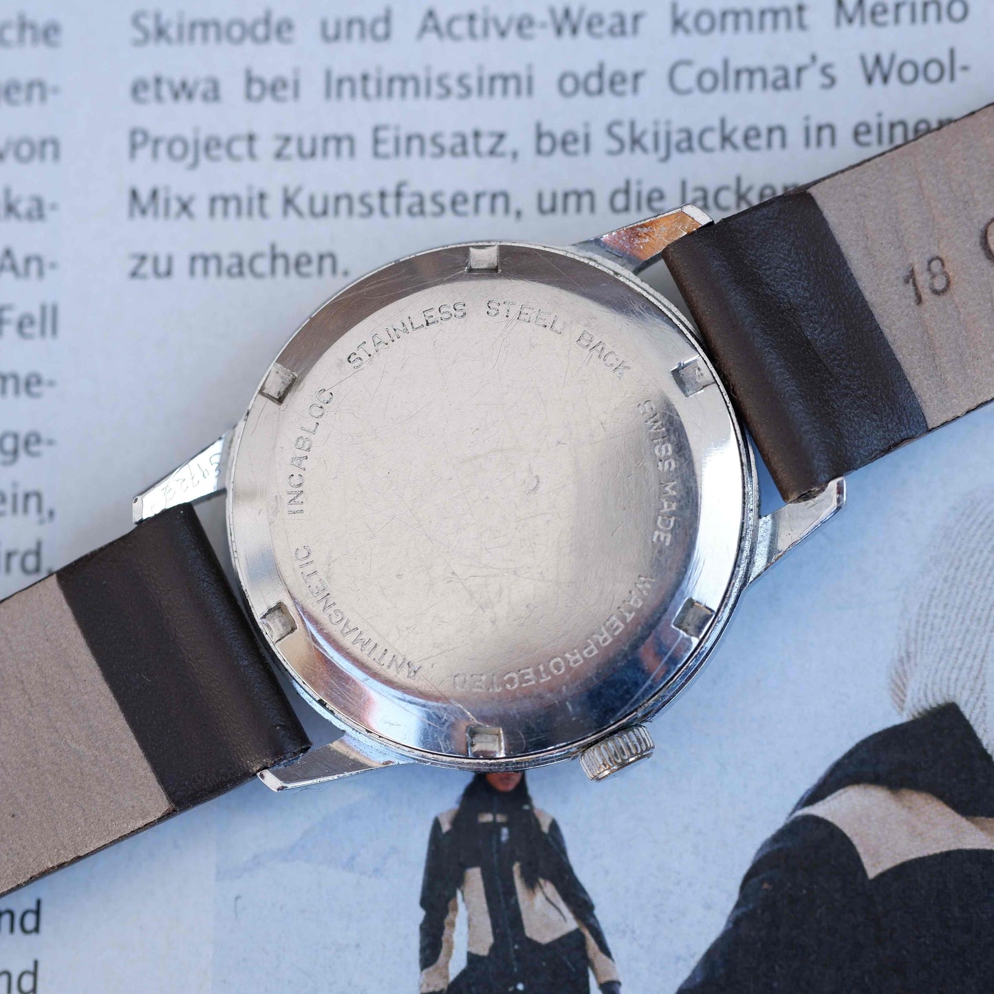 Vintage Tourist Dress Watch 60s Mechanical White Sunburst Dial