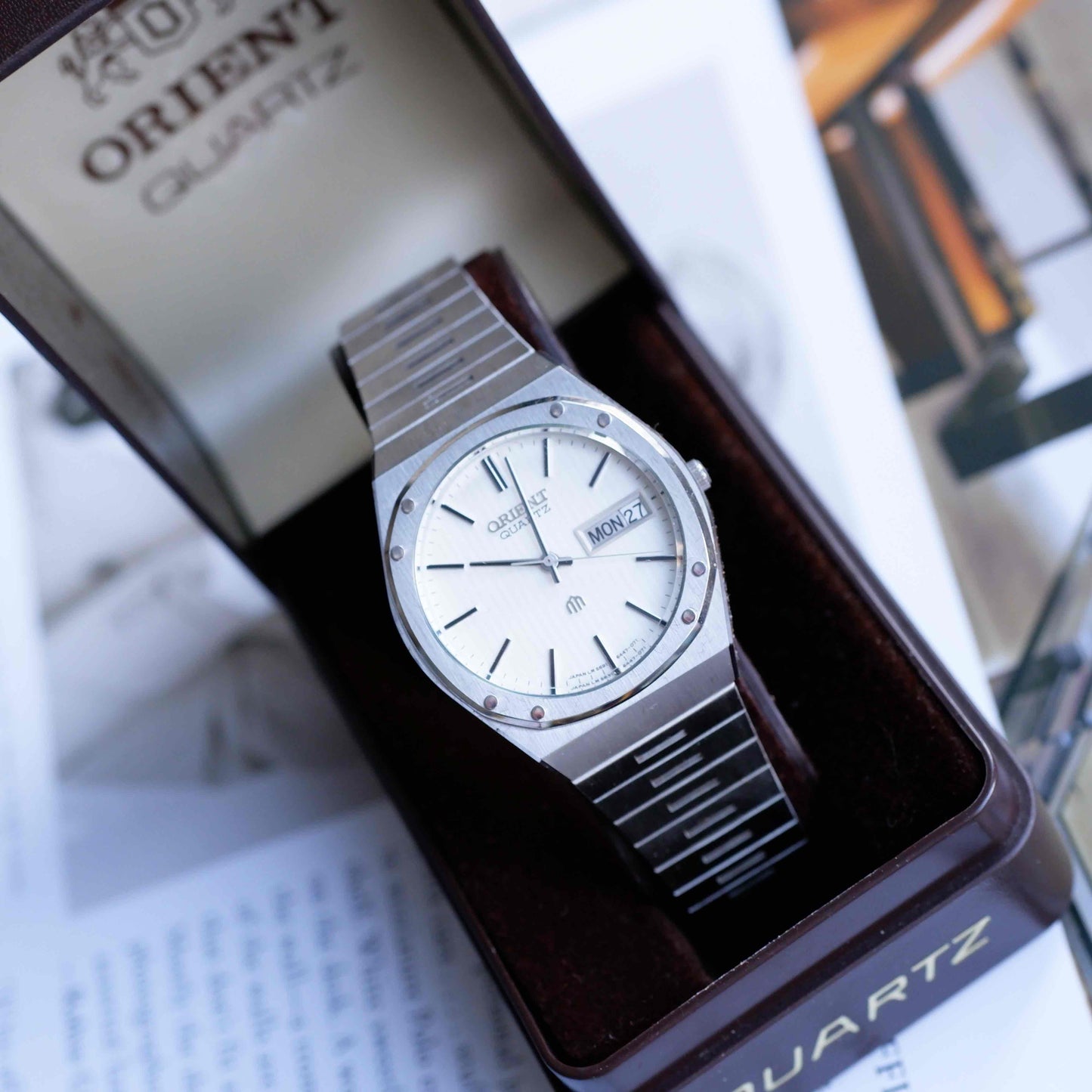 Vintage Orient Day and Date Quartz from the 80s in NOS