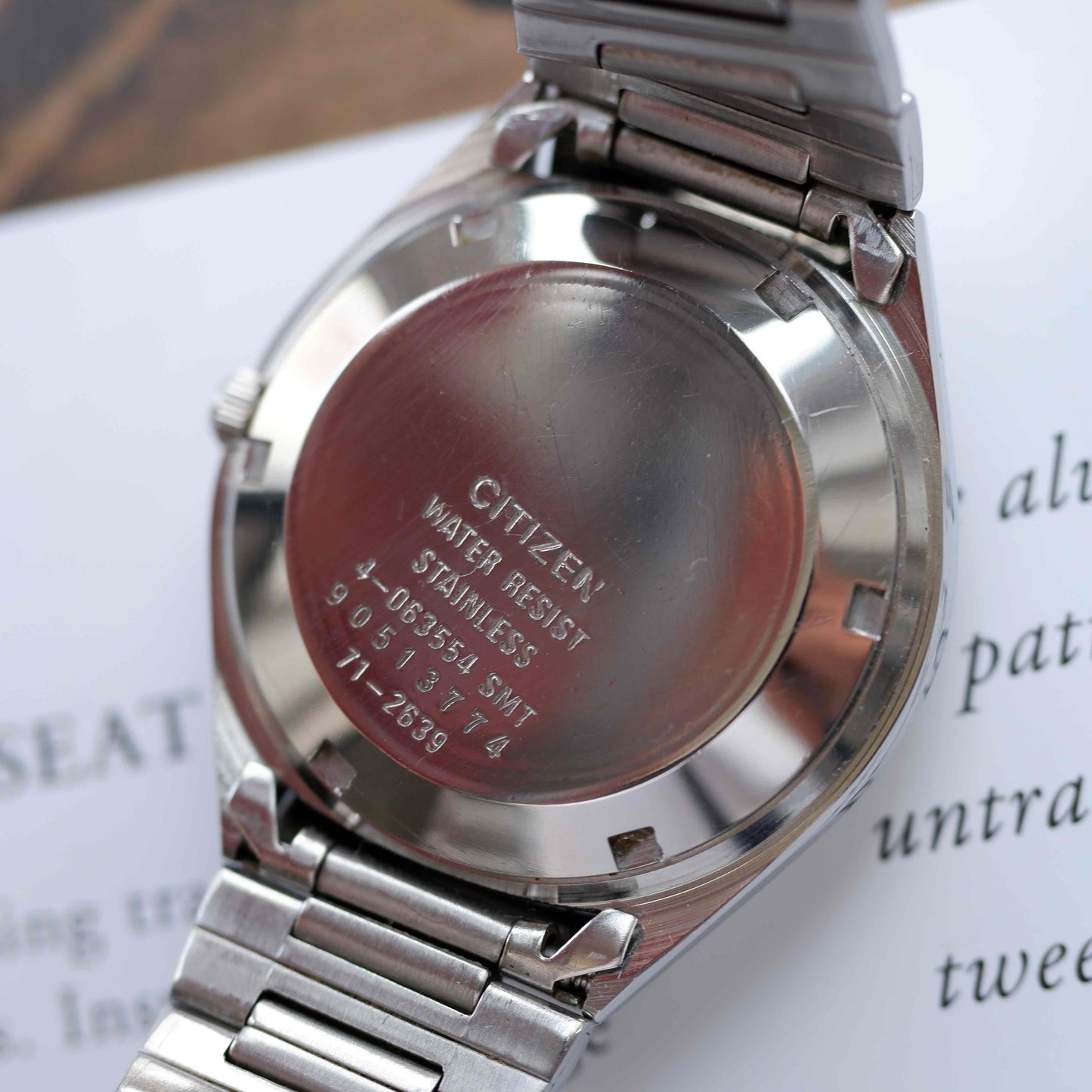 Vintage Citizen Automatic Watch 70s Silver White Dial 21 Jewels Day-Date