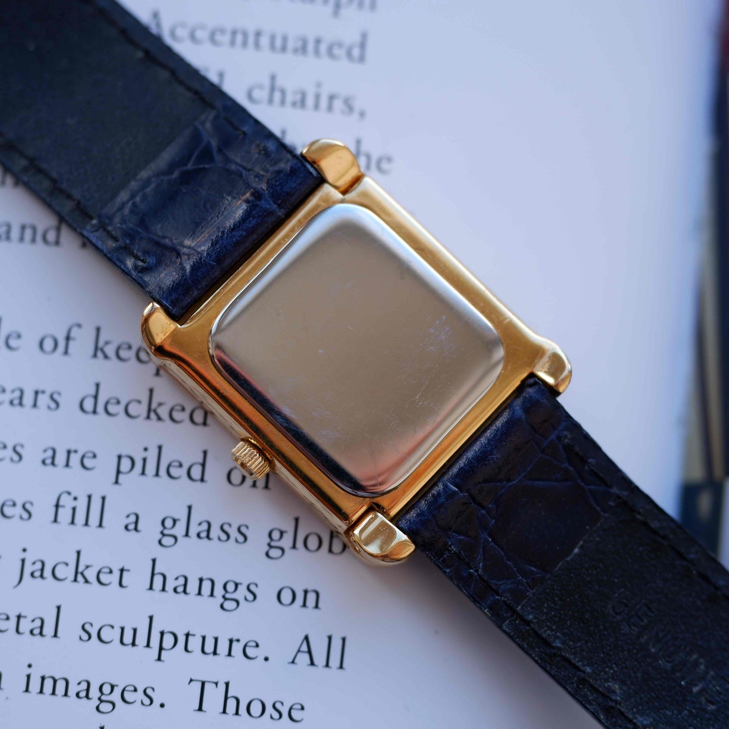 Vintage Cabouchon Tank Style 90s Art Deco Roman Dial Quartz