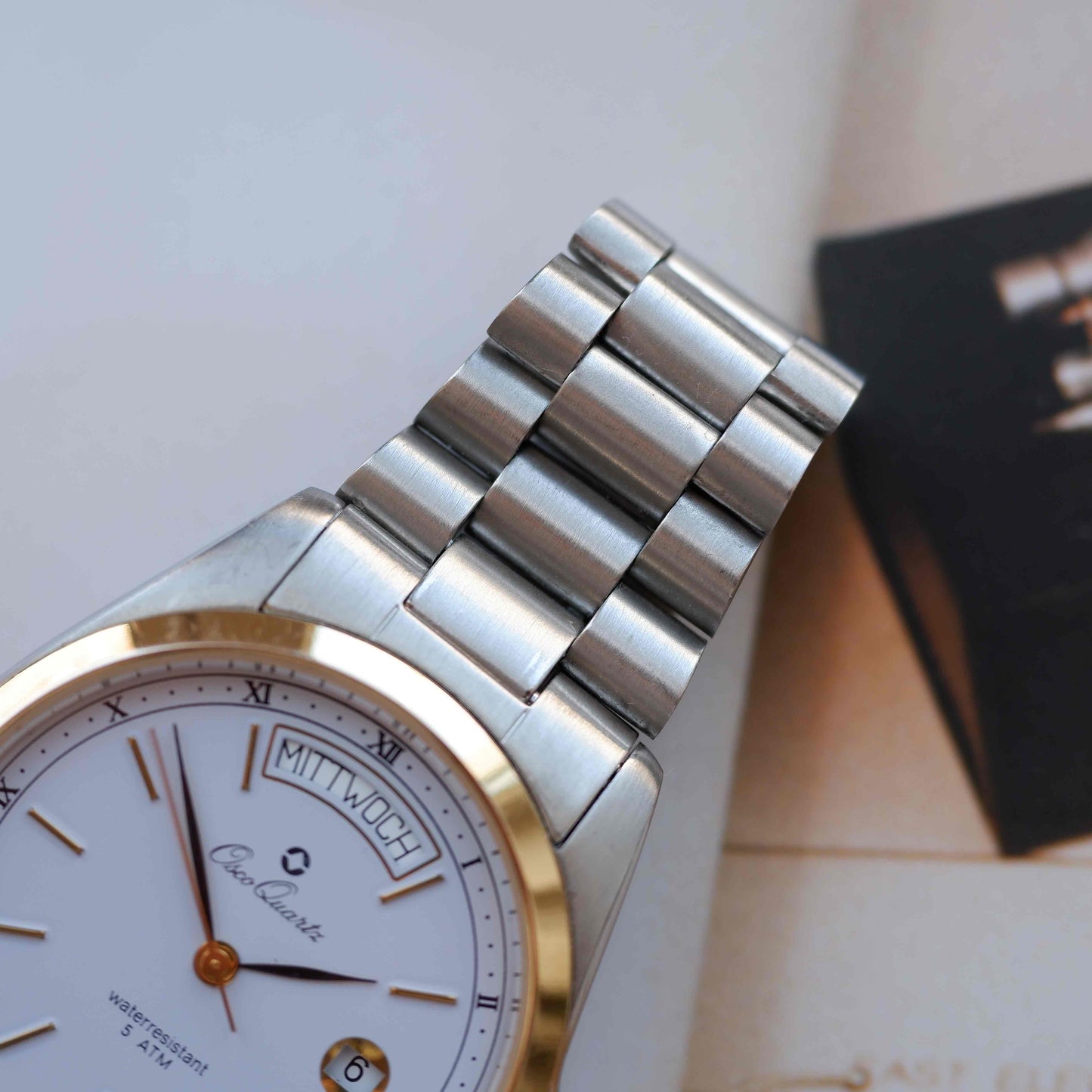 Vintage Osco Day and Date 80s Gold Two Tone Mint