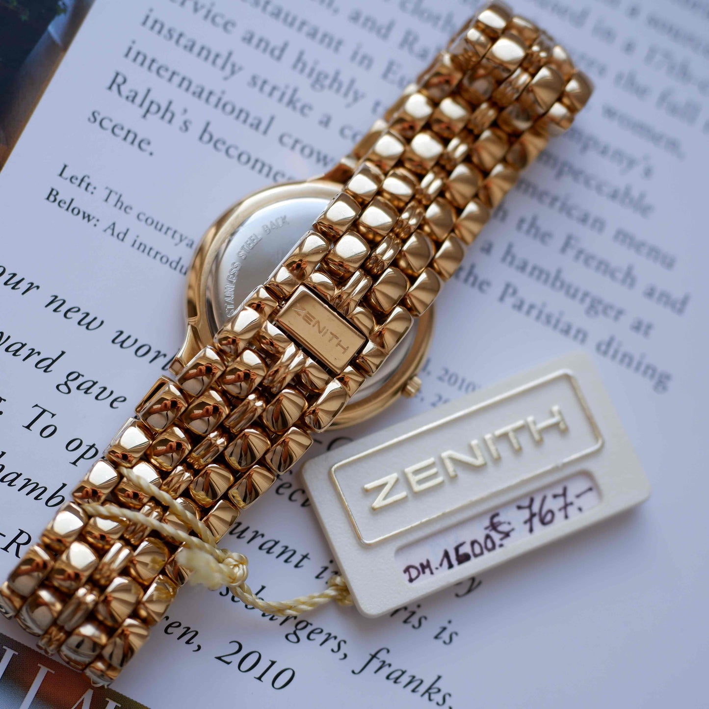 Vintage Zenith Concerto White Dial Golden Quartz from the 90s - NOS