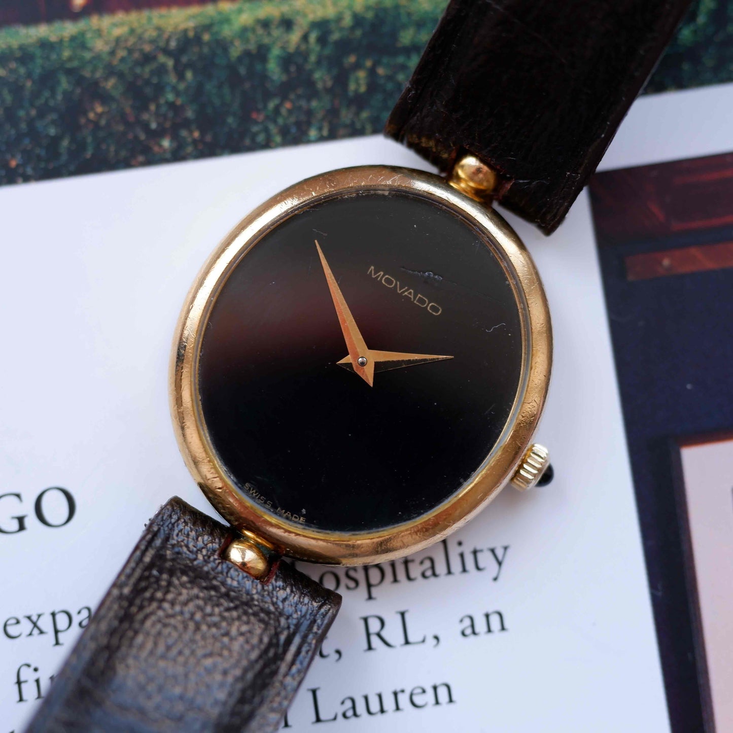 Vintage Movado Museum Classic Ref. 20.2270.172 Gold Plated Quartz 80s