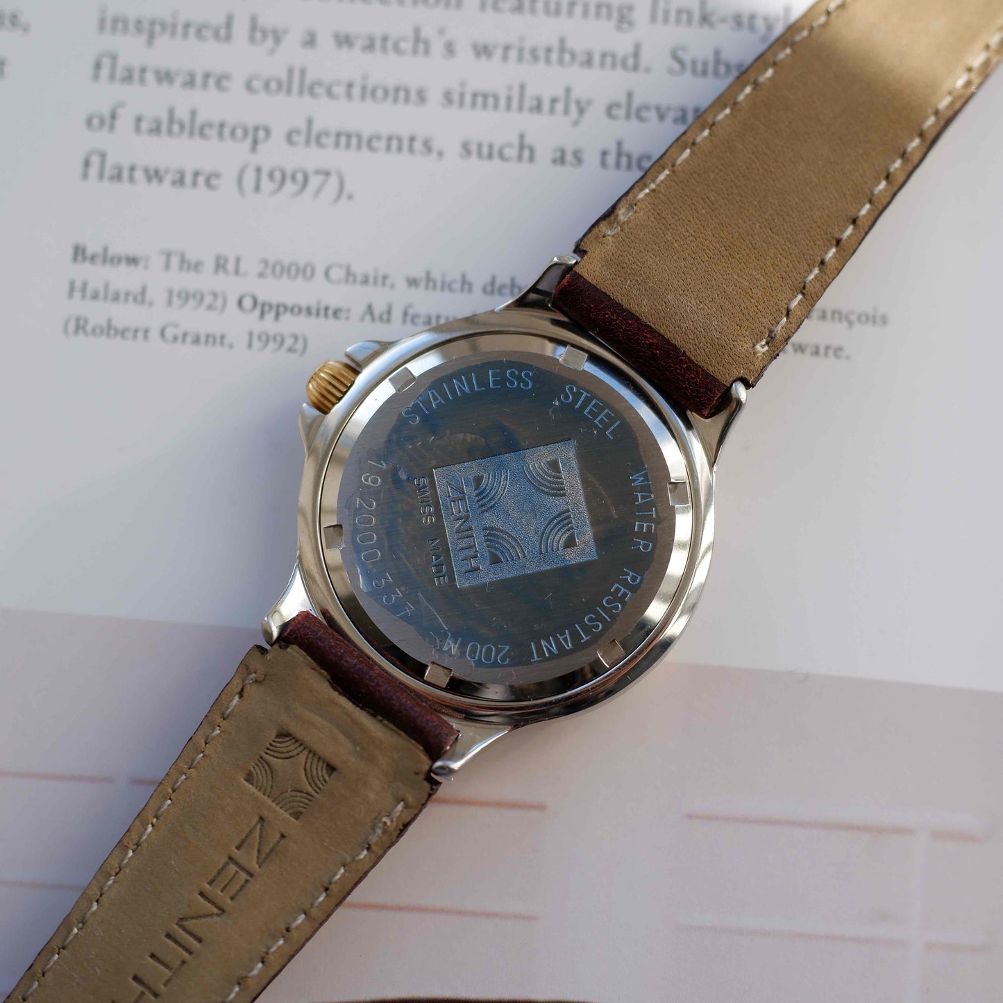 Vintage Zenith Defy Golden Blue Sunnburst Dial Two-Tone Quartz from the 90s - NOS