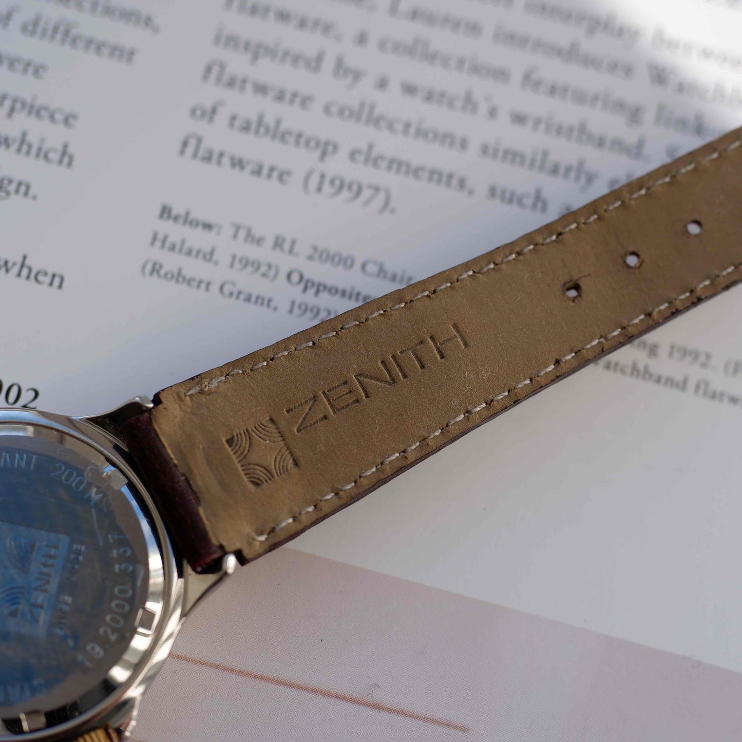 Vintage Zenith Defy Golden Blue Sunnburst Dial Two-Tone Quartz from the 90s - NOS