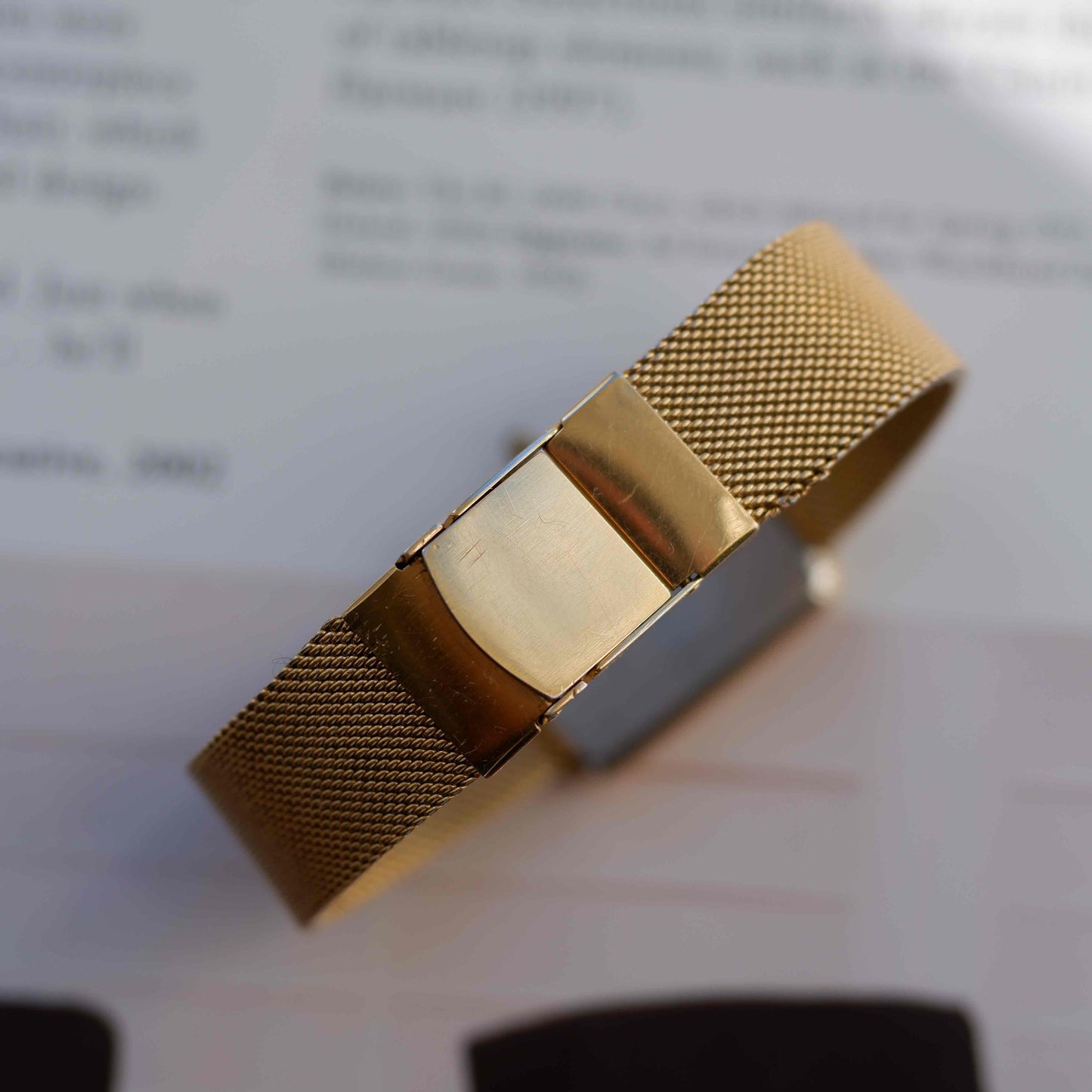 Vintage Seiko Tank Style Golden Dial Two-Tone Quartz 80s