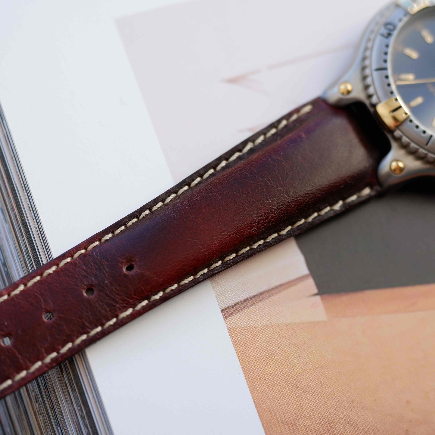 Vintage Zenith Defy Golden Blue Sunnburst Dial Two-Tone Quartz from the 90s - NOS