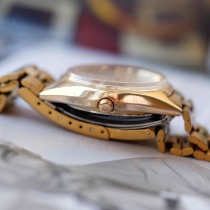 Vintage Citizen Automatic Watch 70s Golden Champagne Dial 21 Jewels Day-Date