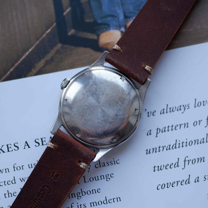 Vintage Doxa Bubble Back Automatic Bidynator 40s White Factory Dial