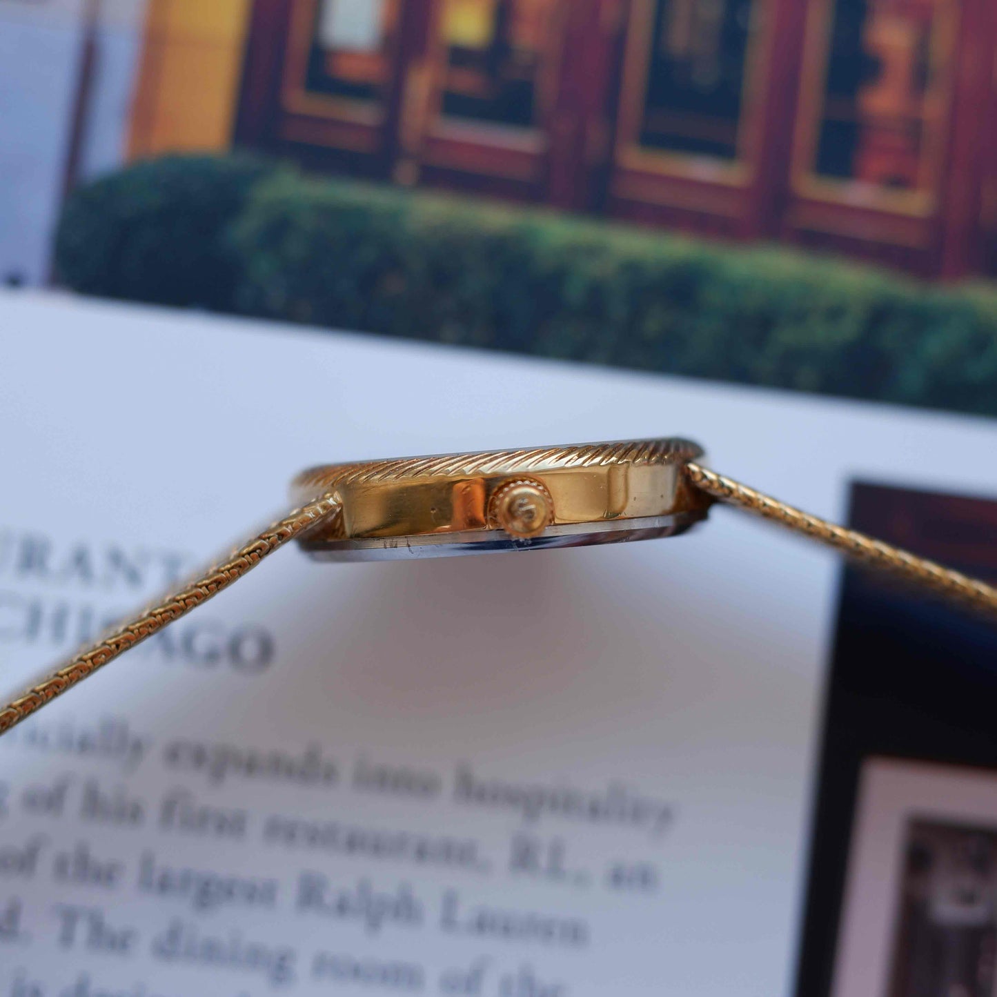 Vintage Sekonda Moon Phase Roman Dial 80s Gold Quartz