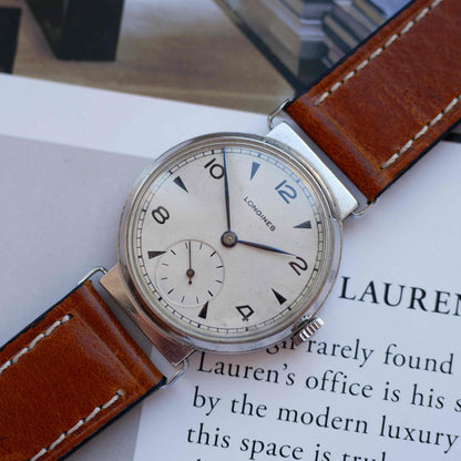 Vintage Longines 1947 Cal. 12.68Z Sector Dial with Blued Hands & Flexible Lugs