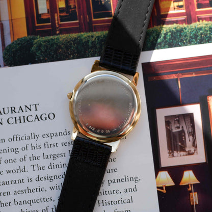Vintage Candino Dress Watch 90s Gold Hooded Lugs Swiss Quartz